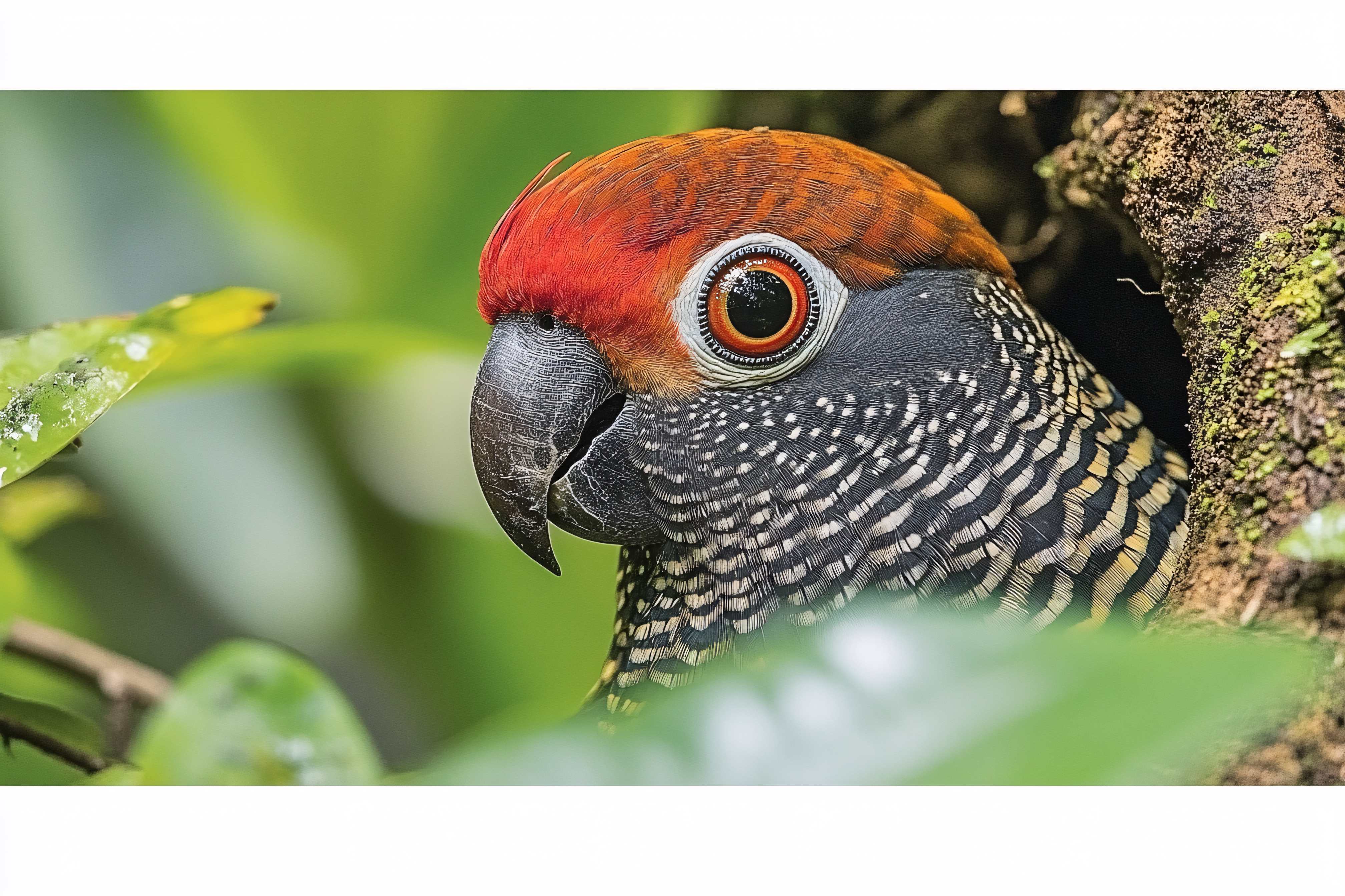 Red Headed Bird Portrait