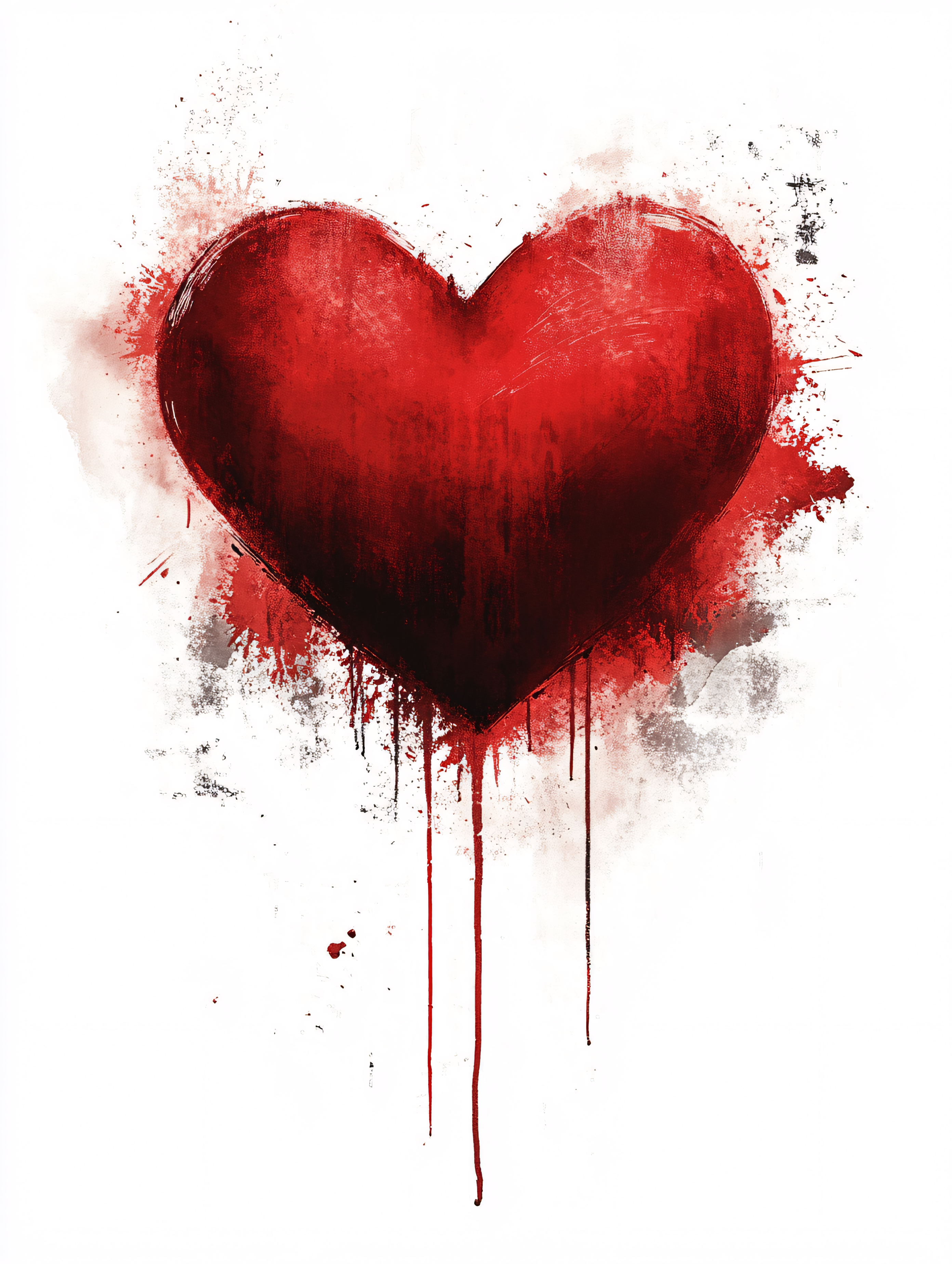 Red Heart with Grunge Effect