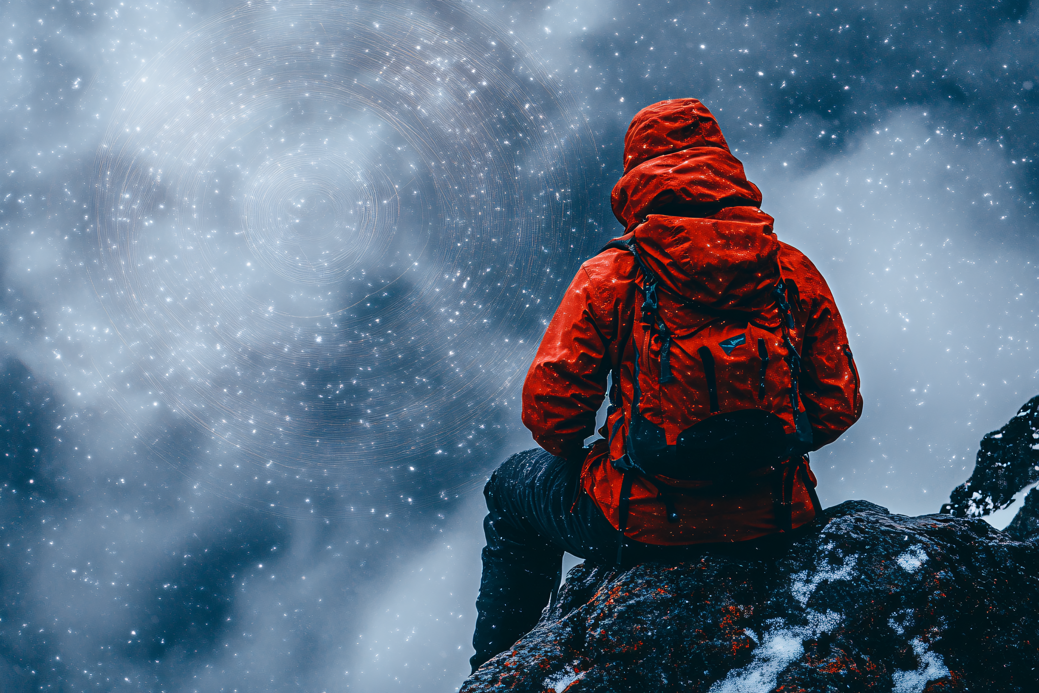 Red Hiker Stargazing