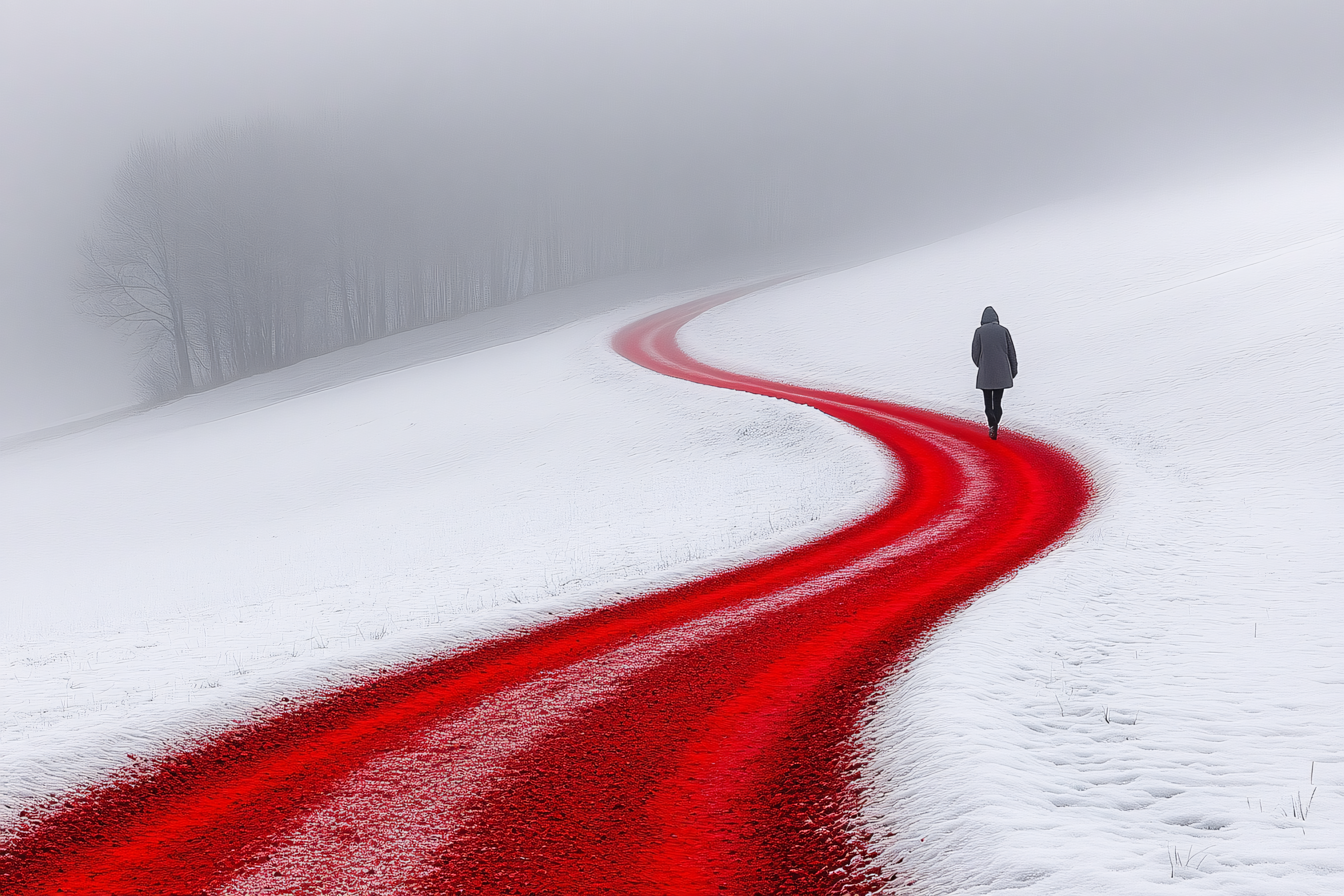 Red Path in Winter