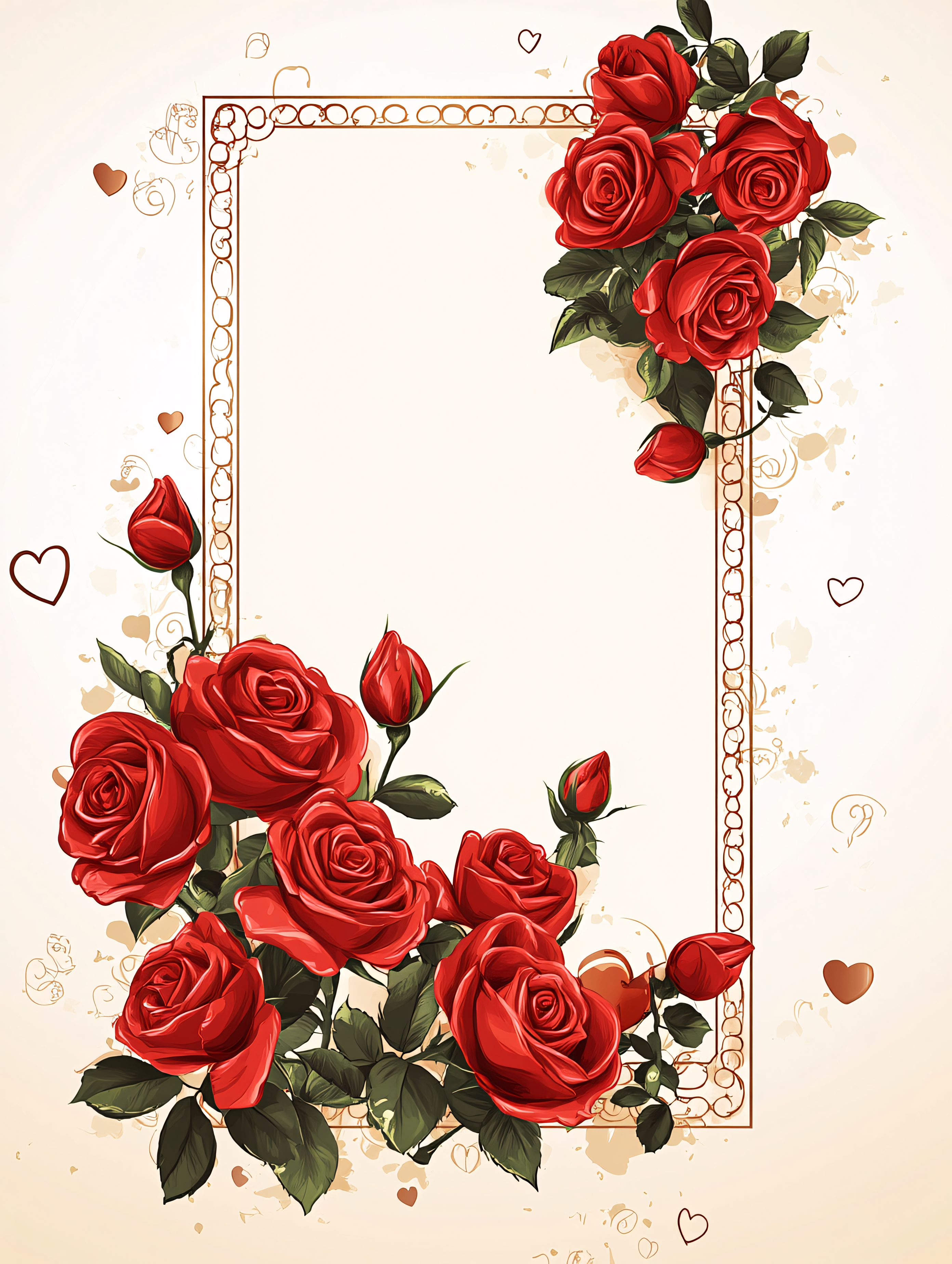 Red Rose Frame