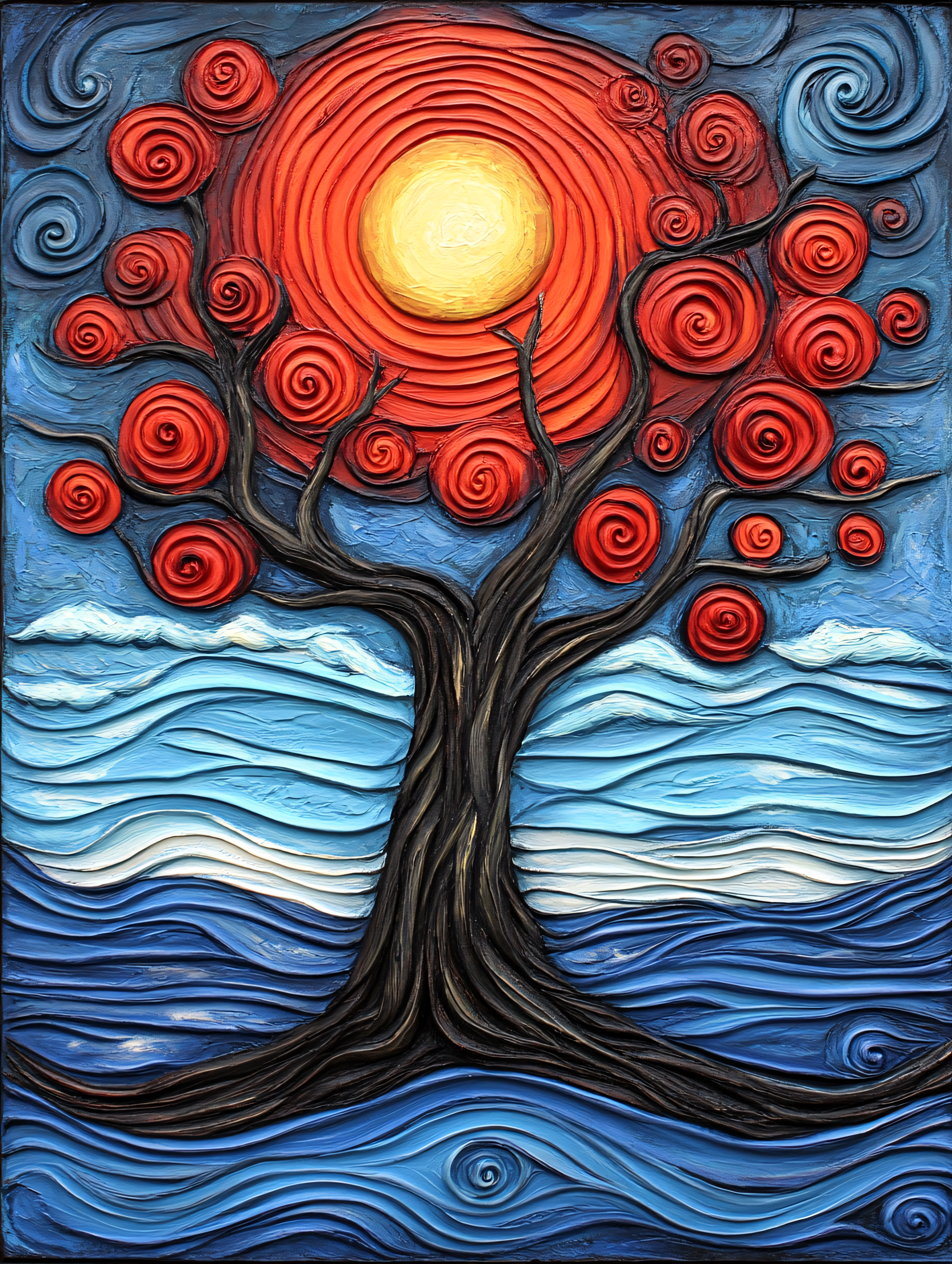Red Sunset Tree