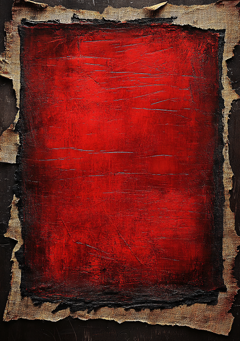 Red Textured Canvas Frame