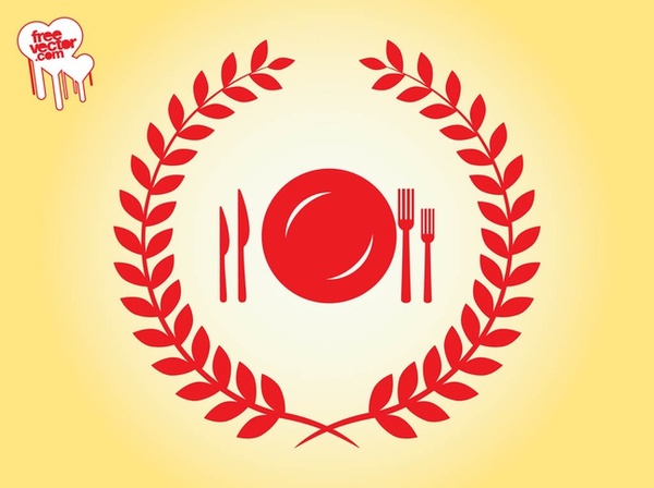 Retro Food Icon Free Vector