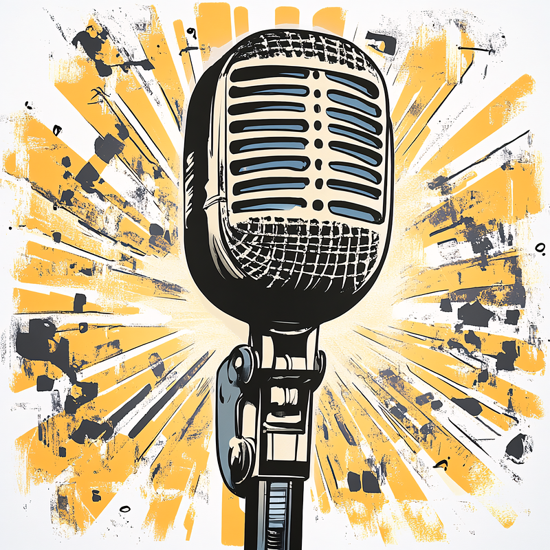 Retro Microphone Illustration