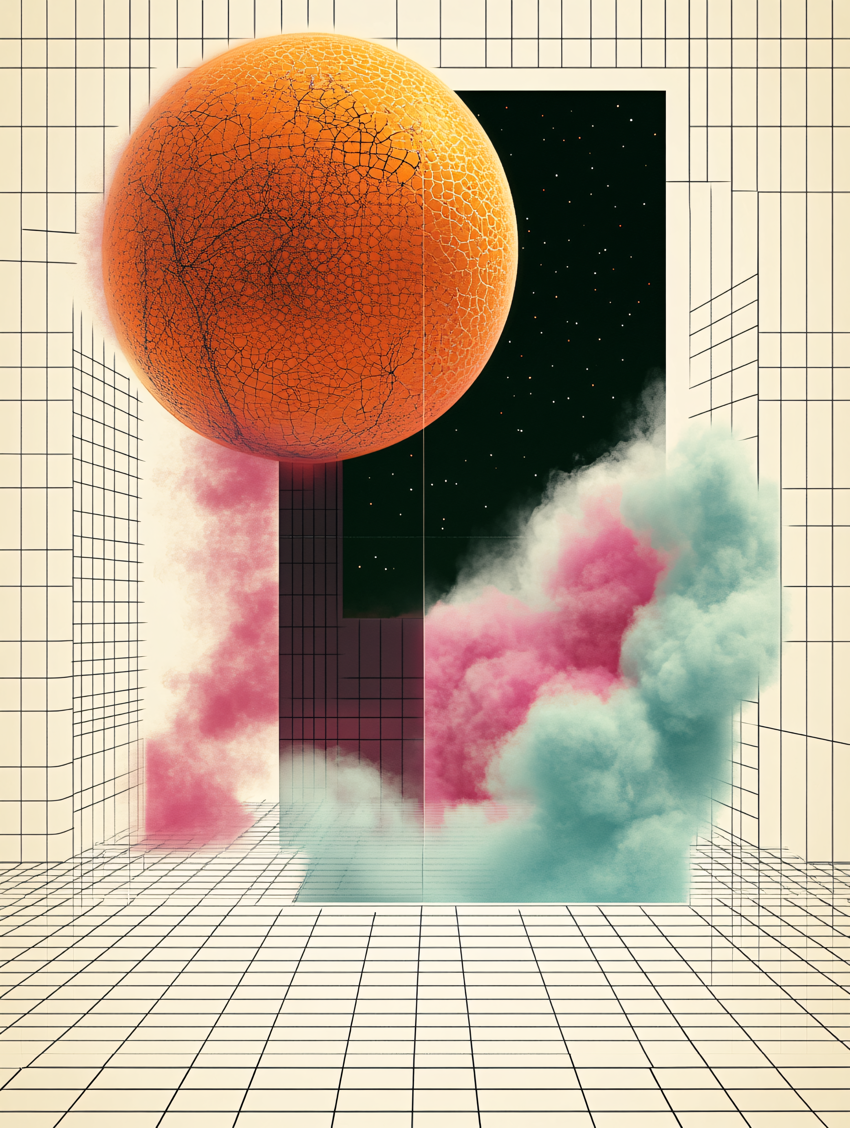 Retro Sphere In Dreamscape