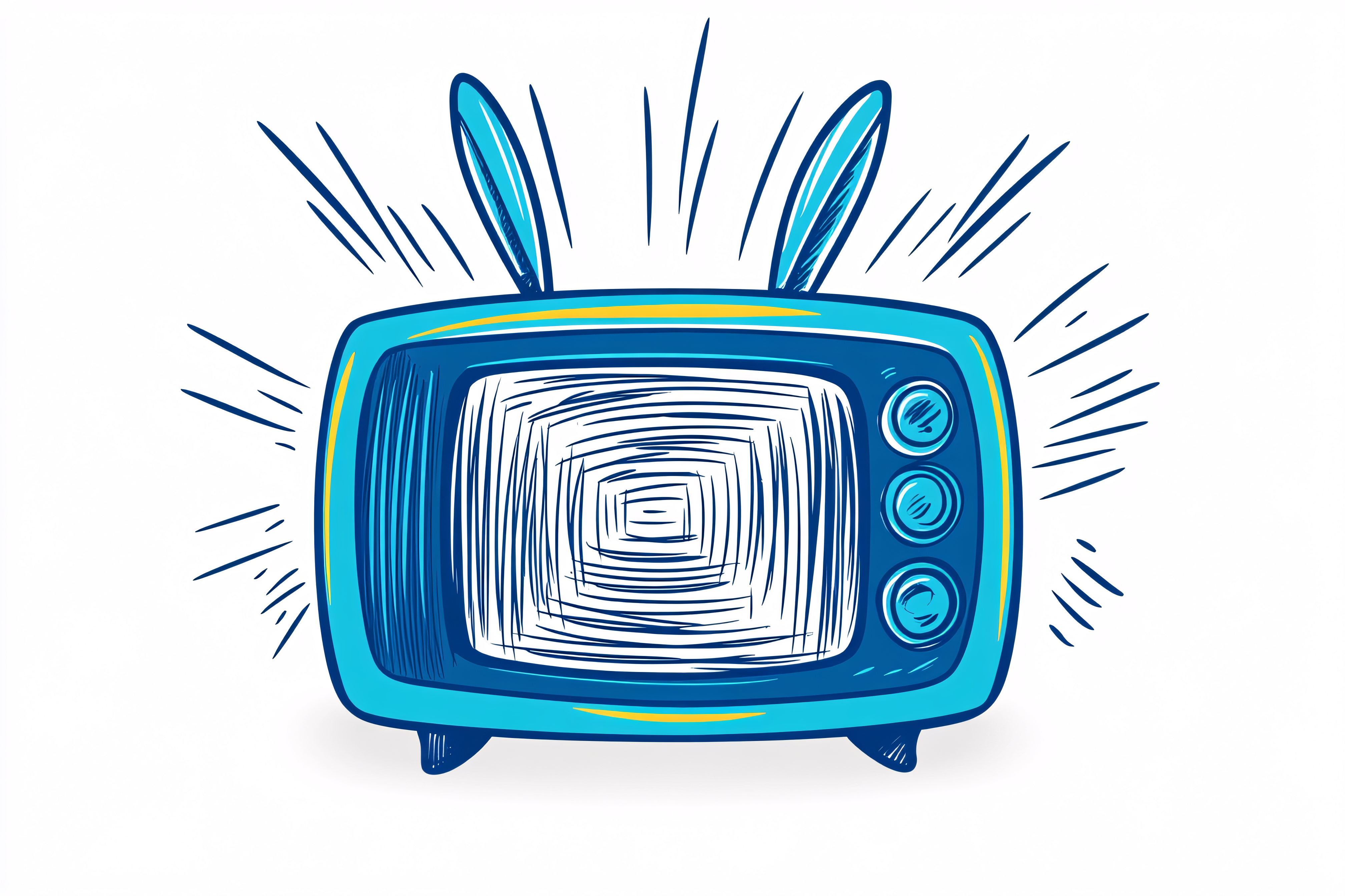 Retro TV with Antenna Ears