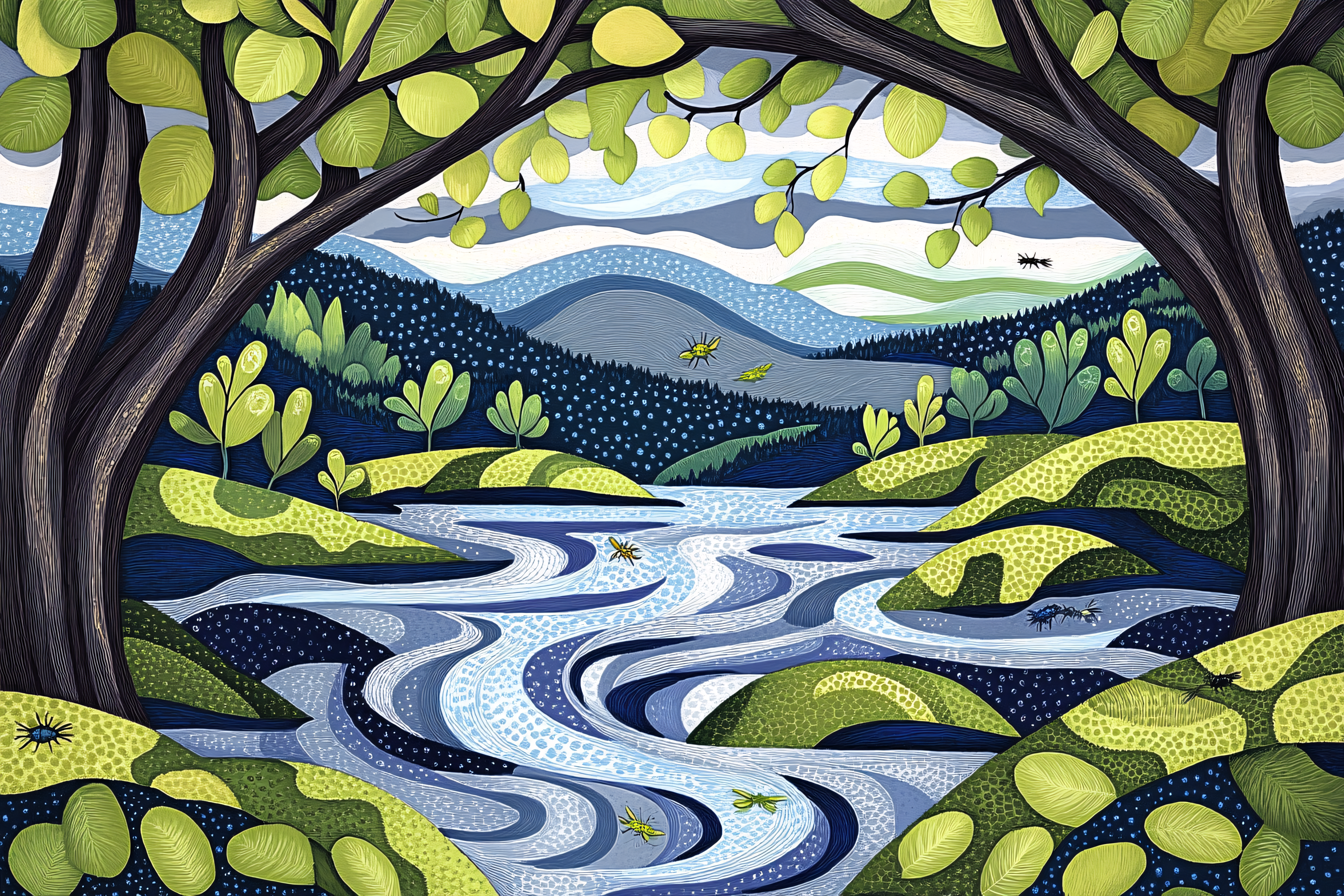 River Through Forest