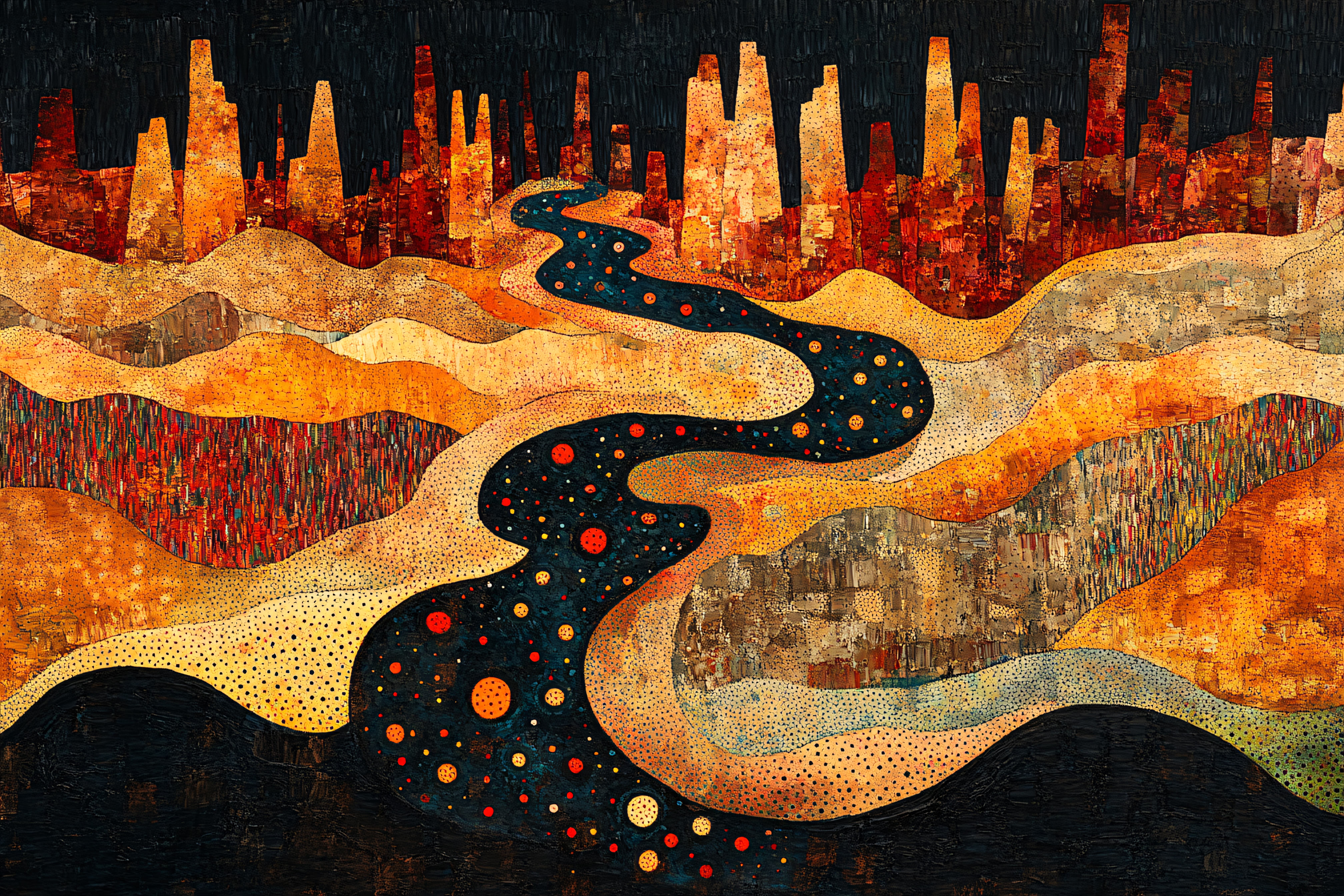 River Through the Desert Canyon
