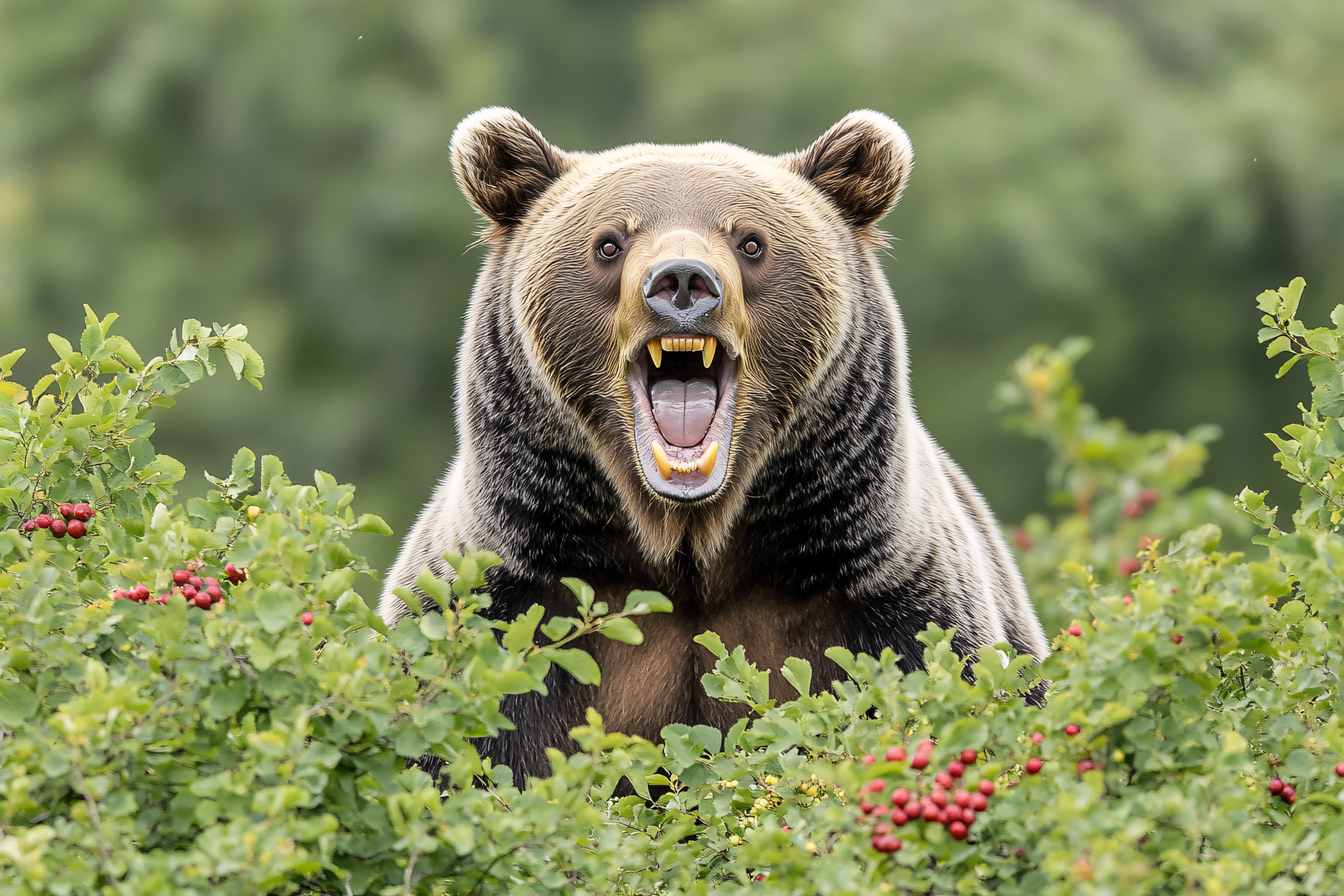 Roaring Brown Bear