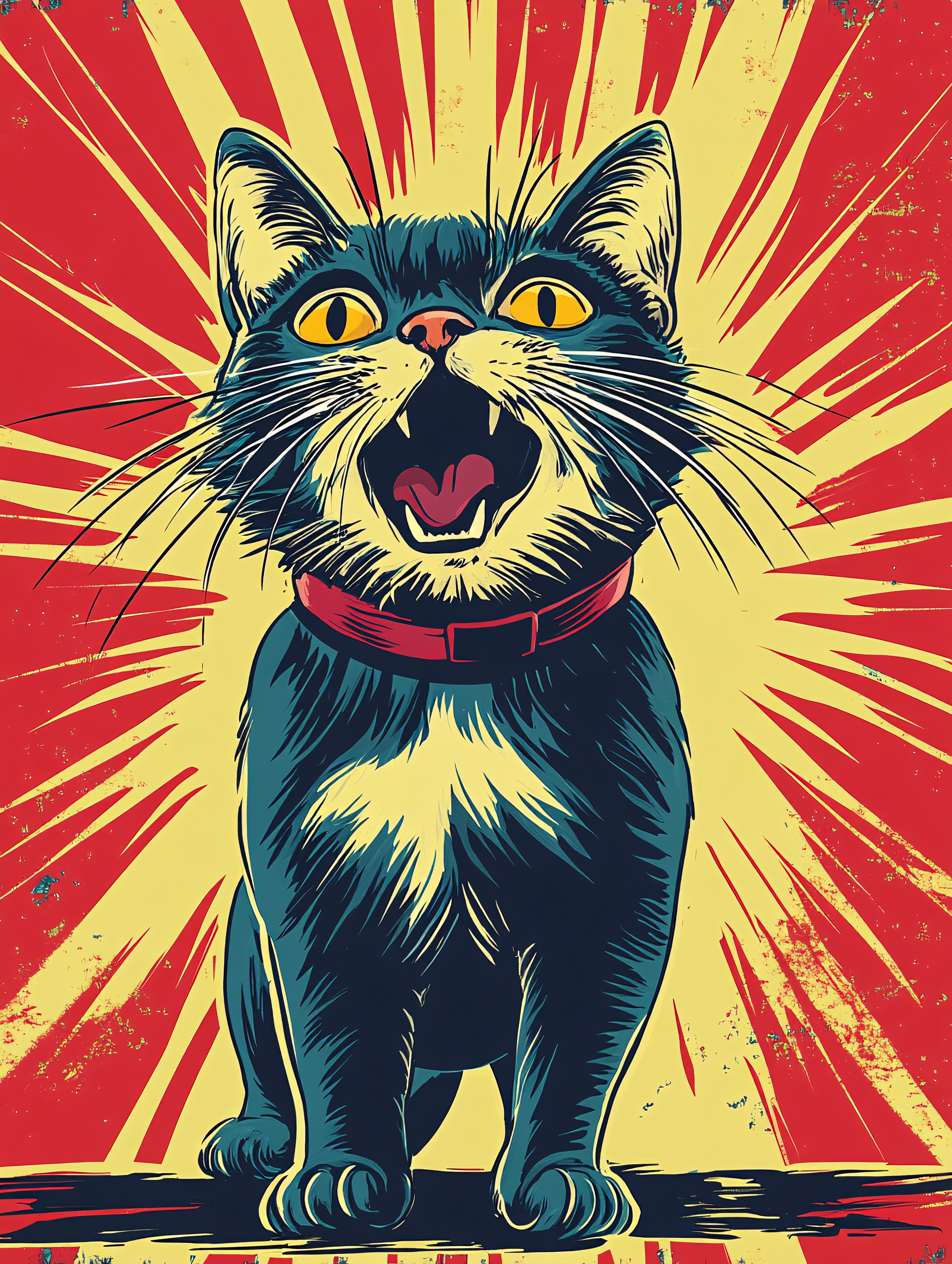 Roaring Retro Cat