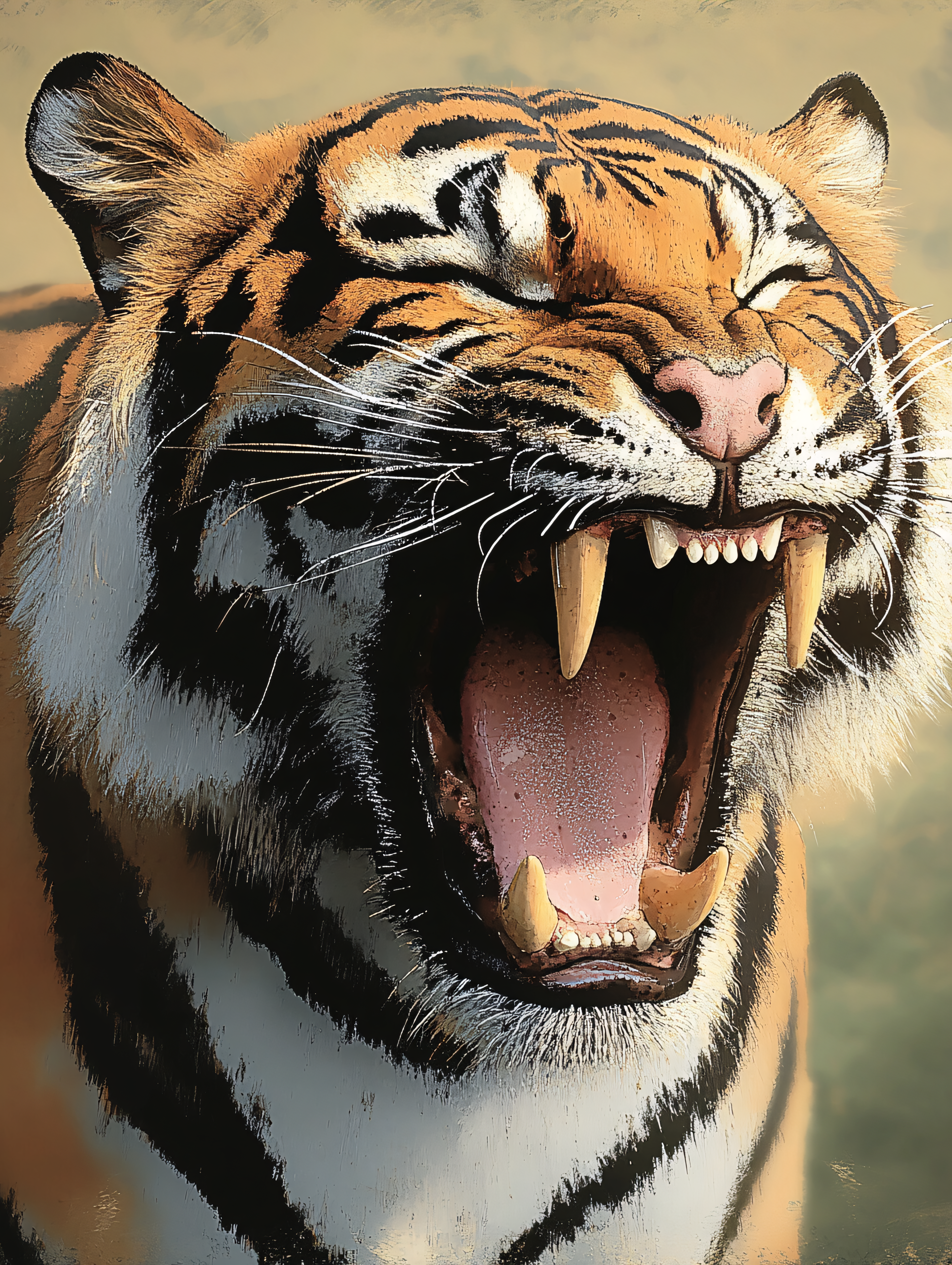 Roaring Tiger Close-Up