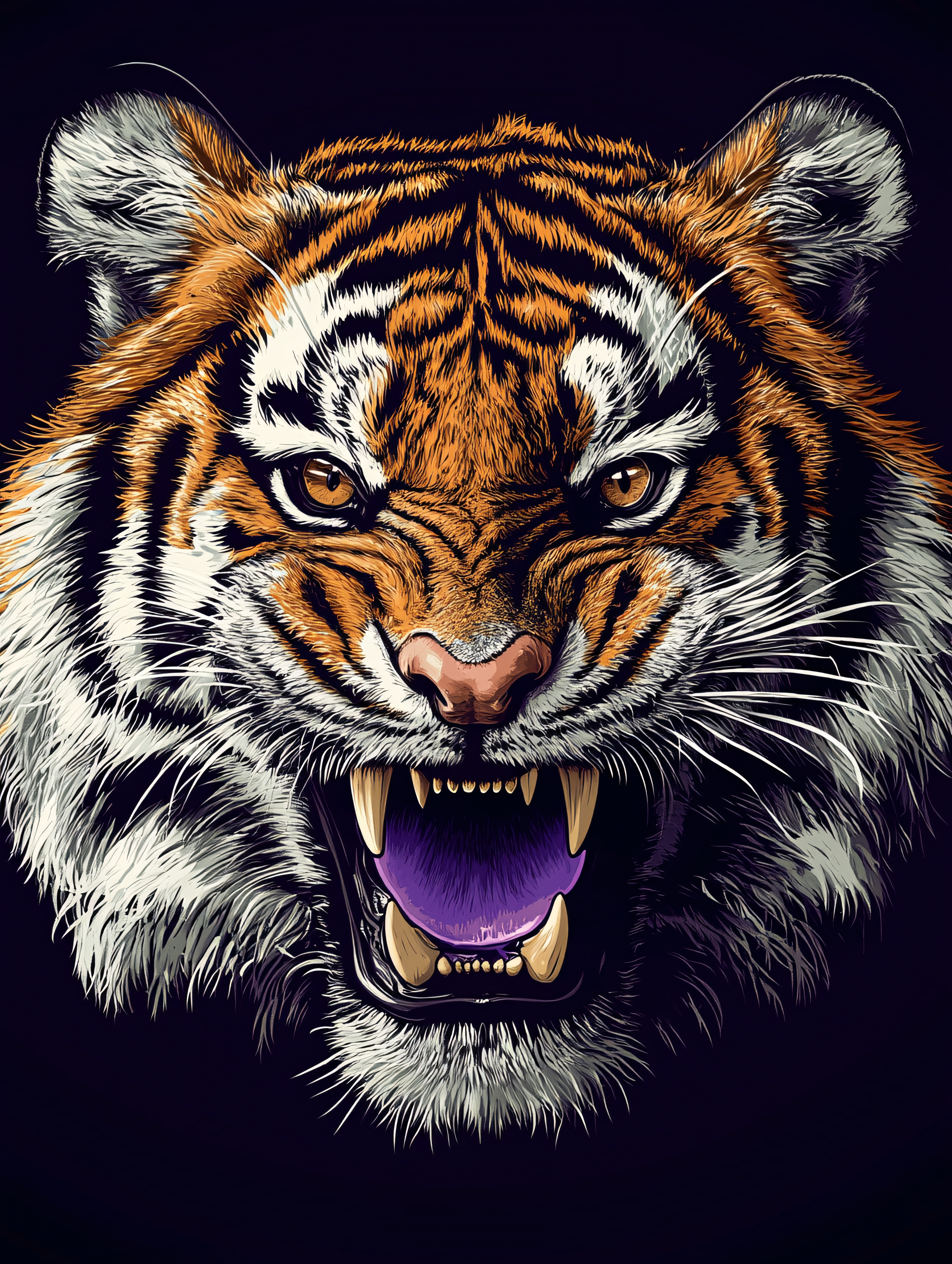 Roaring Tiger Head
