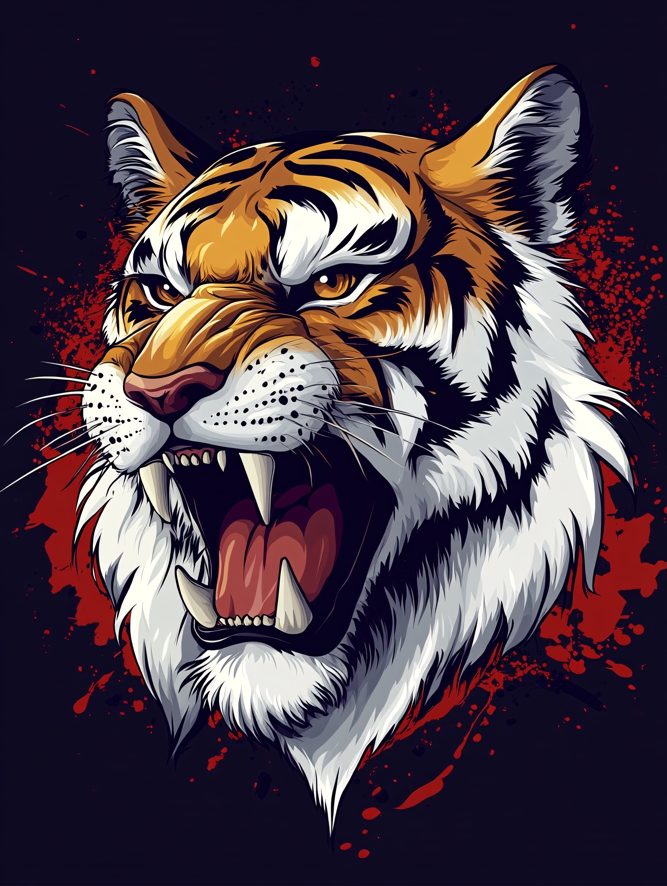 Roaring Tiger Head