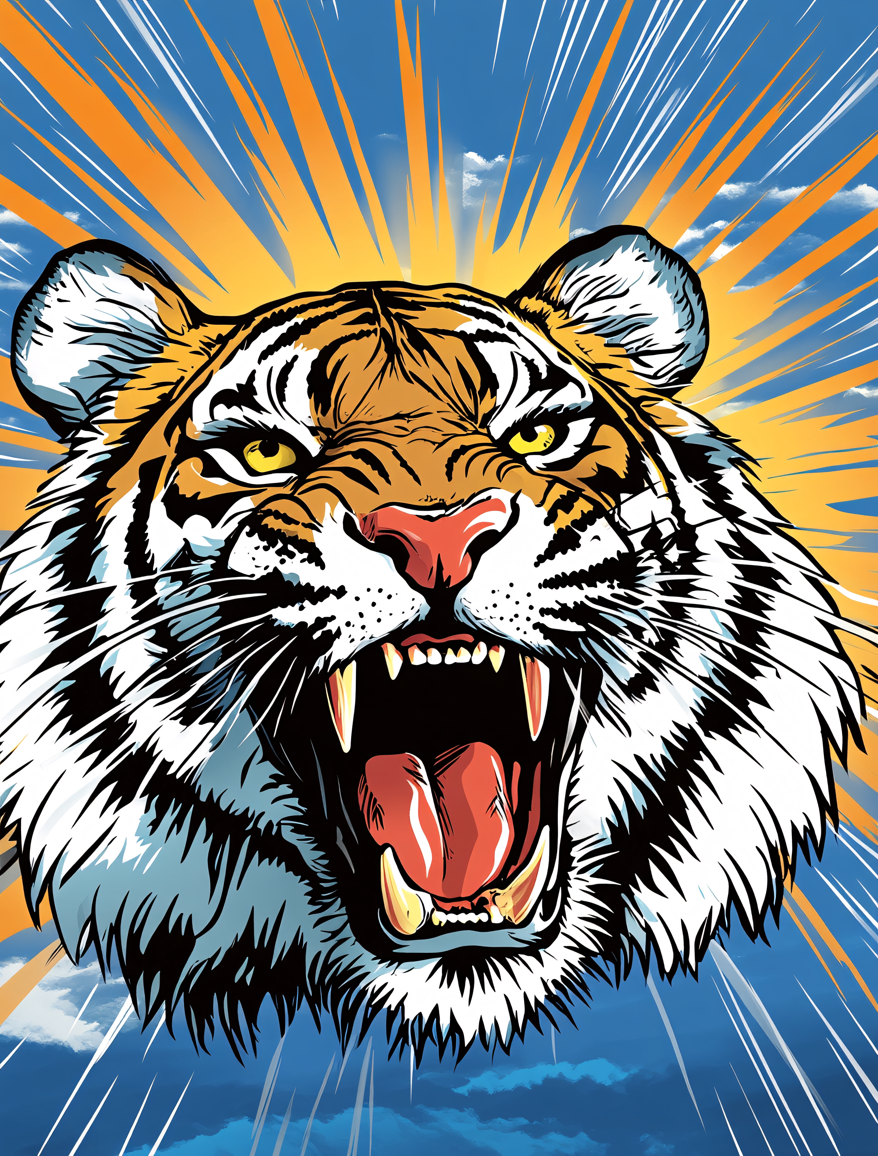 Roaring Tiger Head