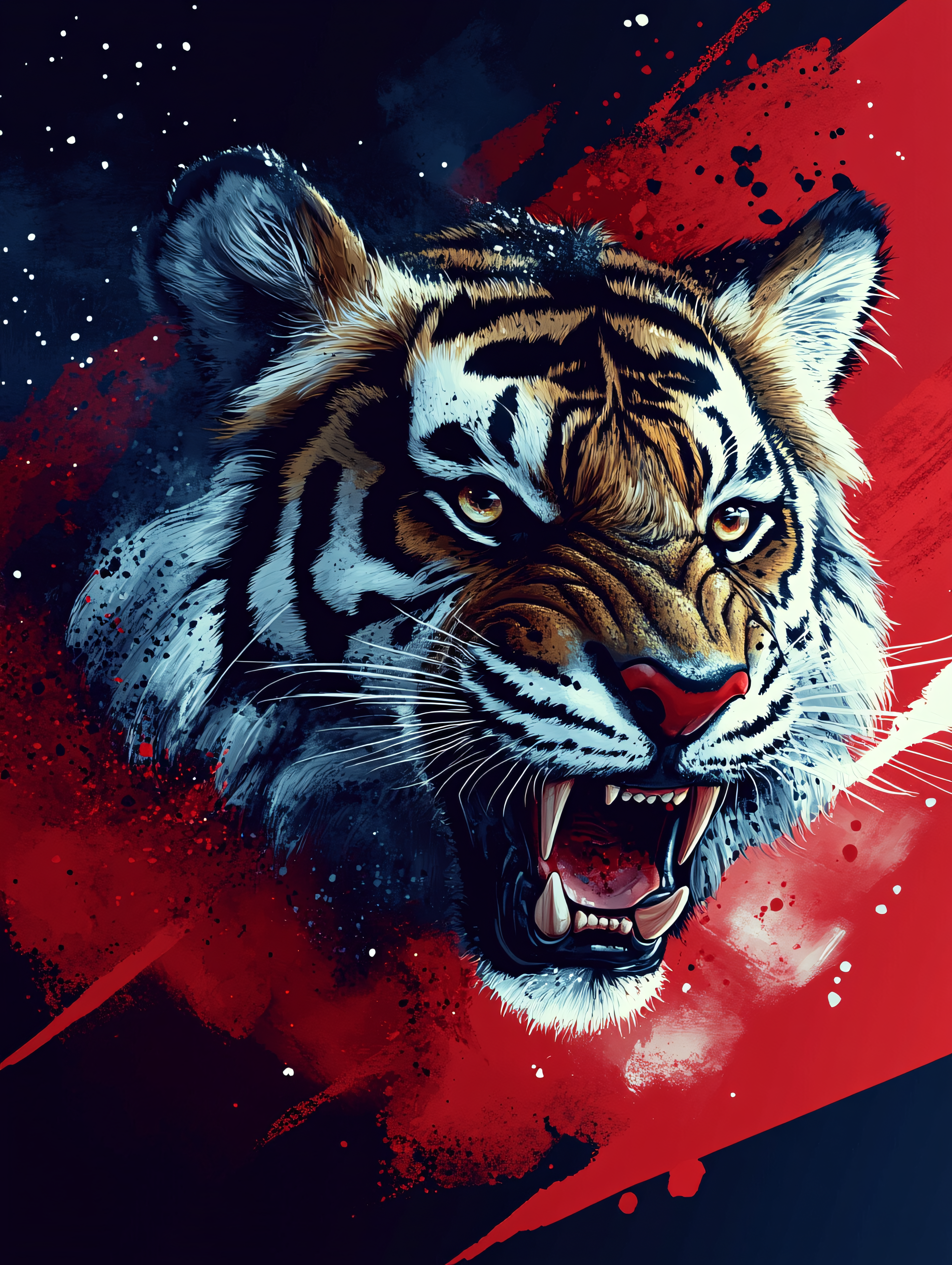Roaring Tiger Head