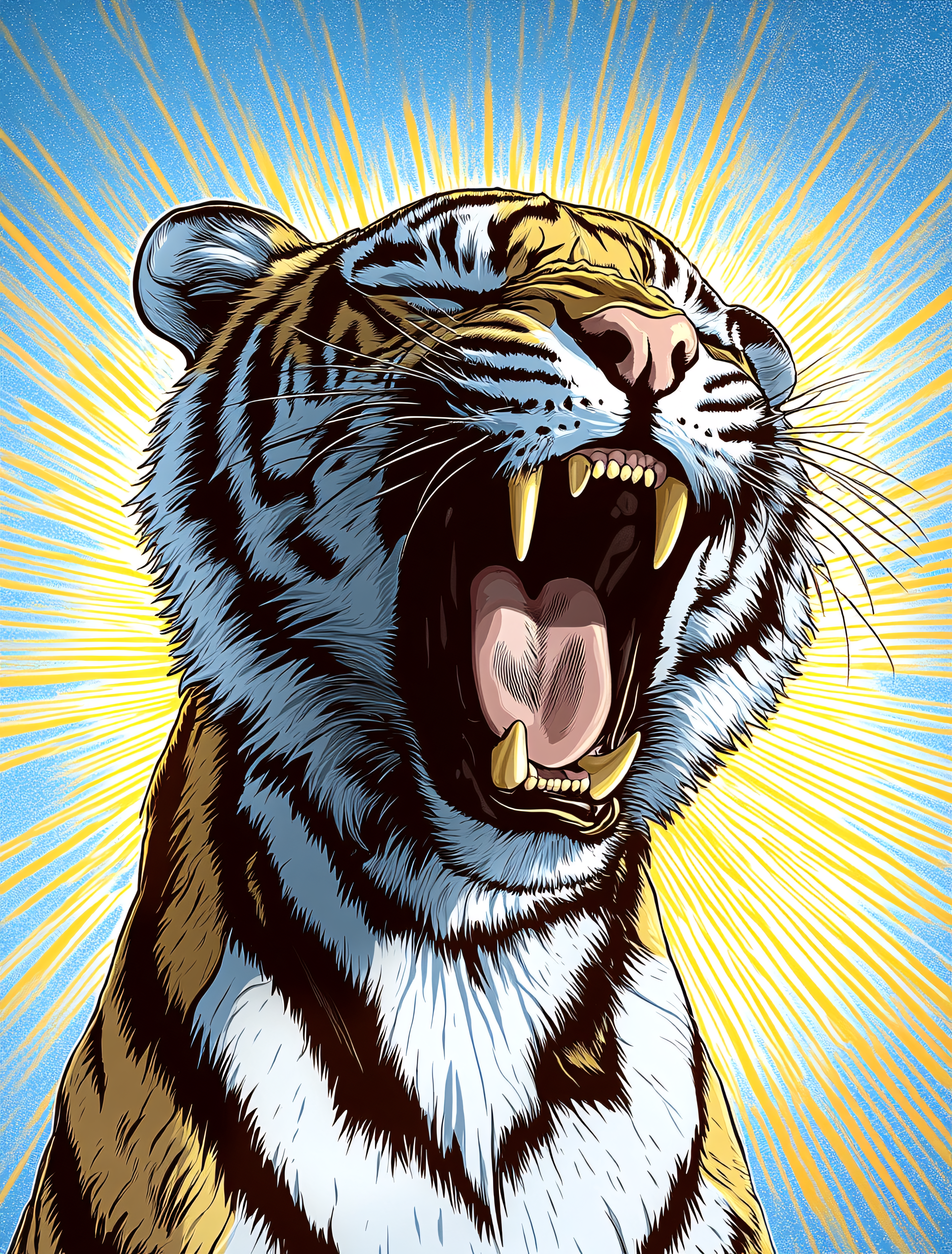 Roaring Tiger Illustration