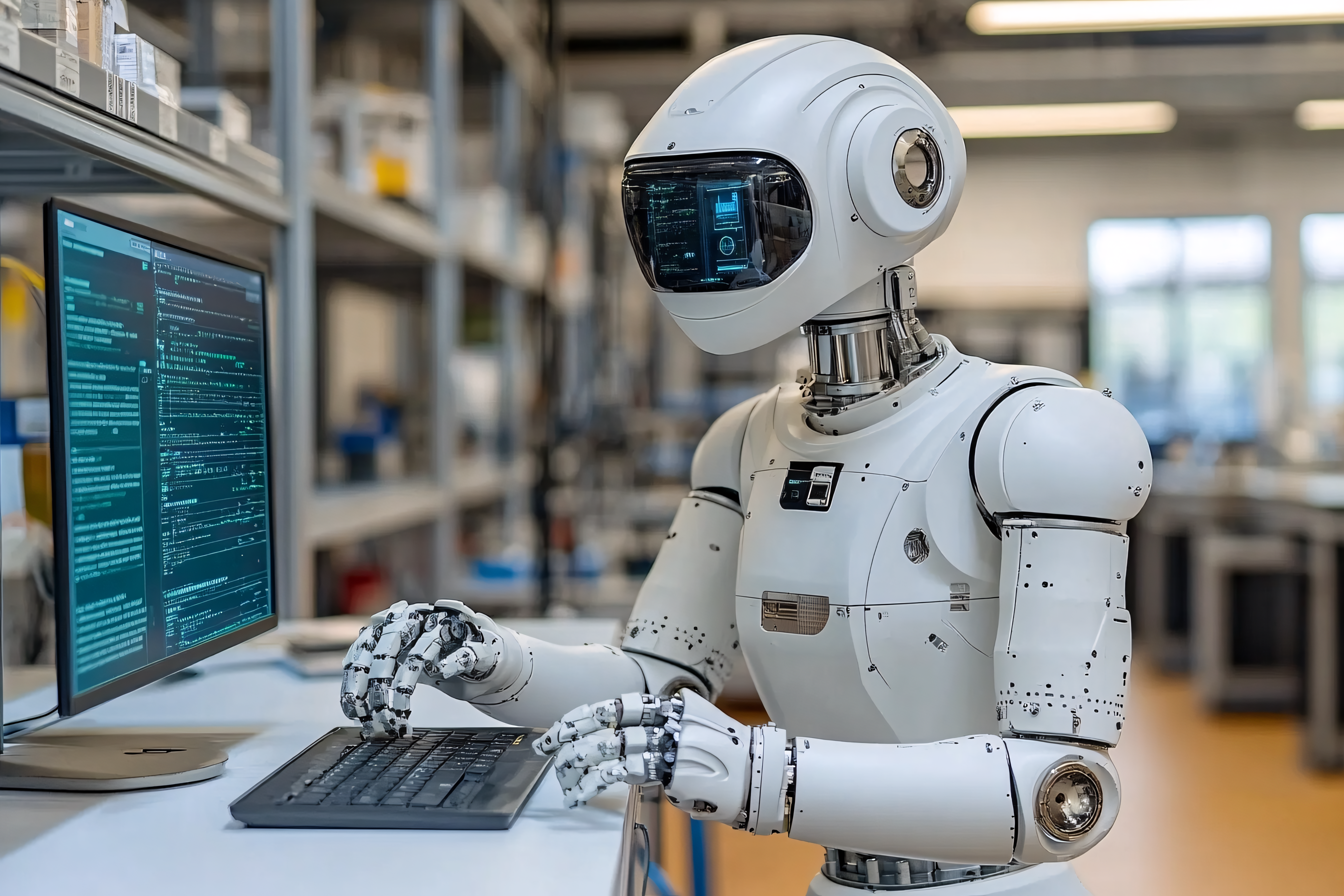 Robot Coding at a Desk