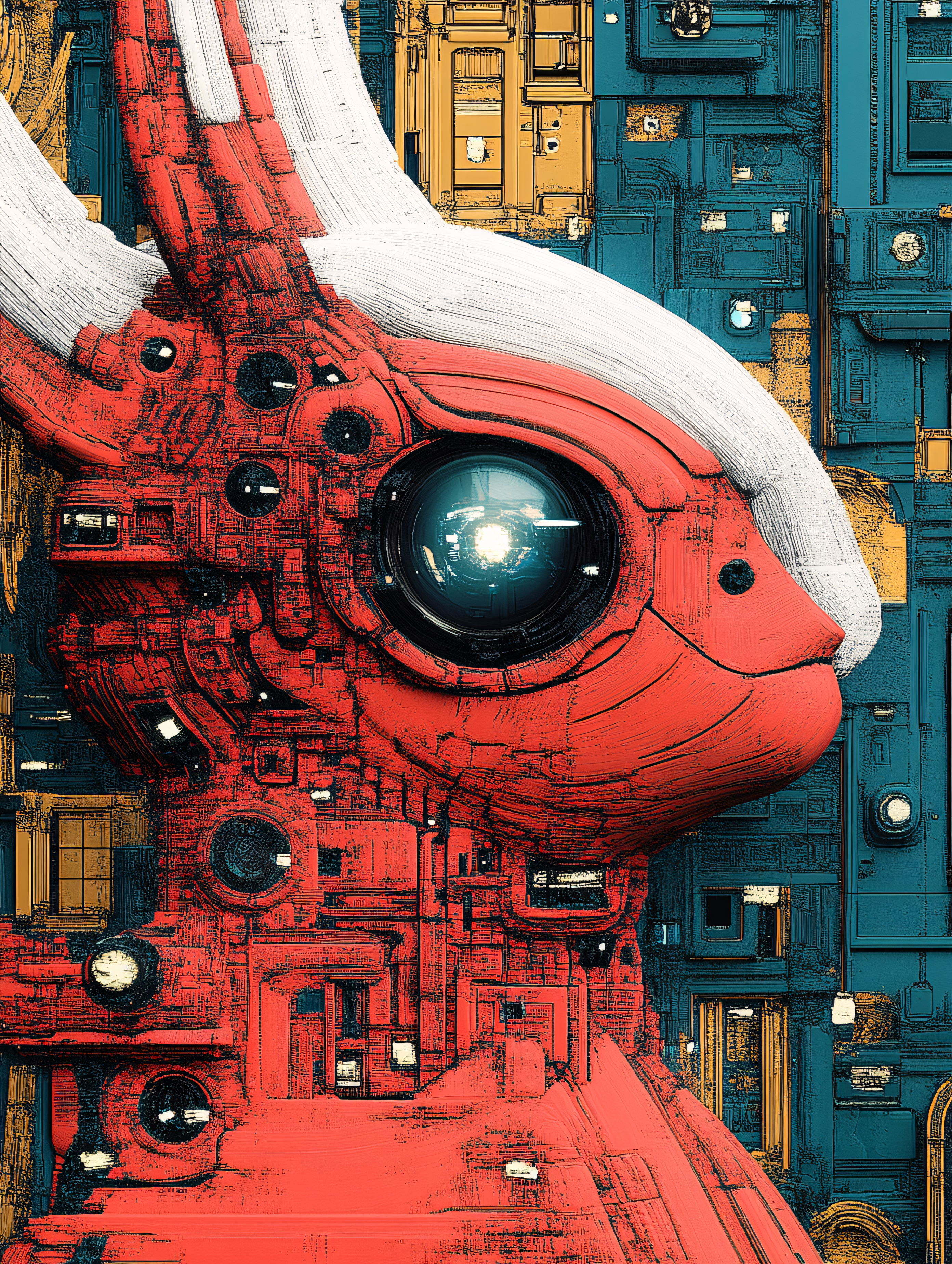 Robotic Rabbit Head
