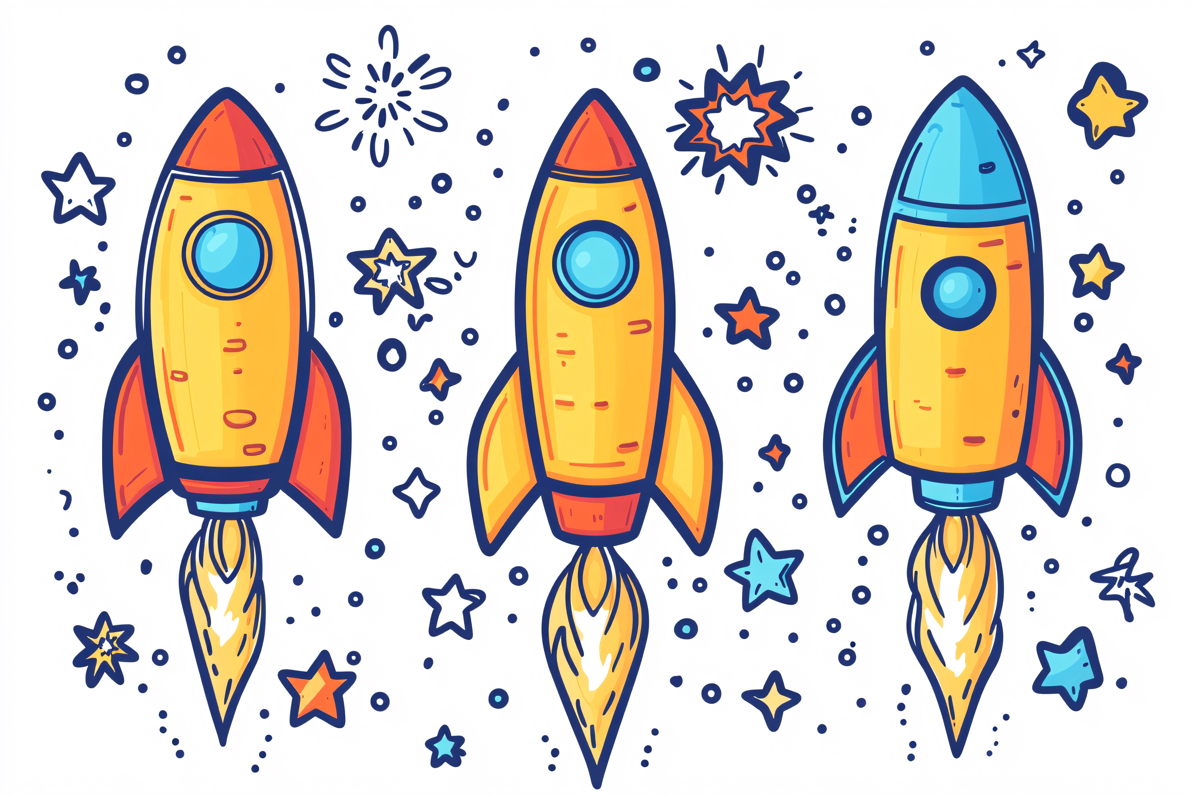 Rocket Launch Doodle