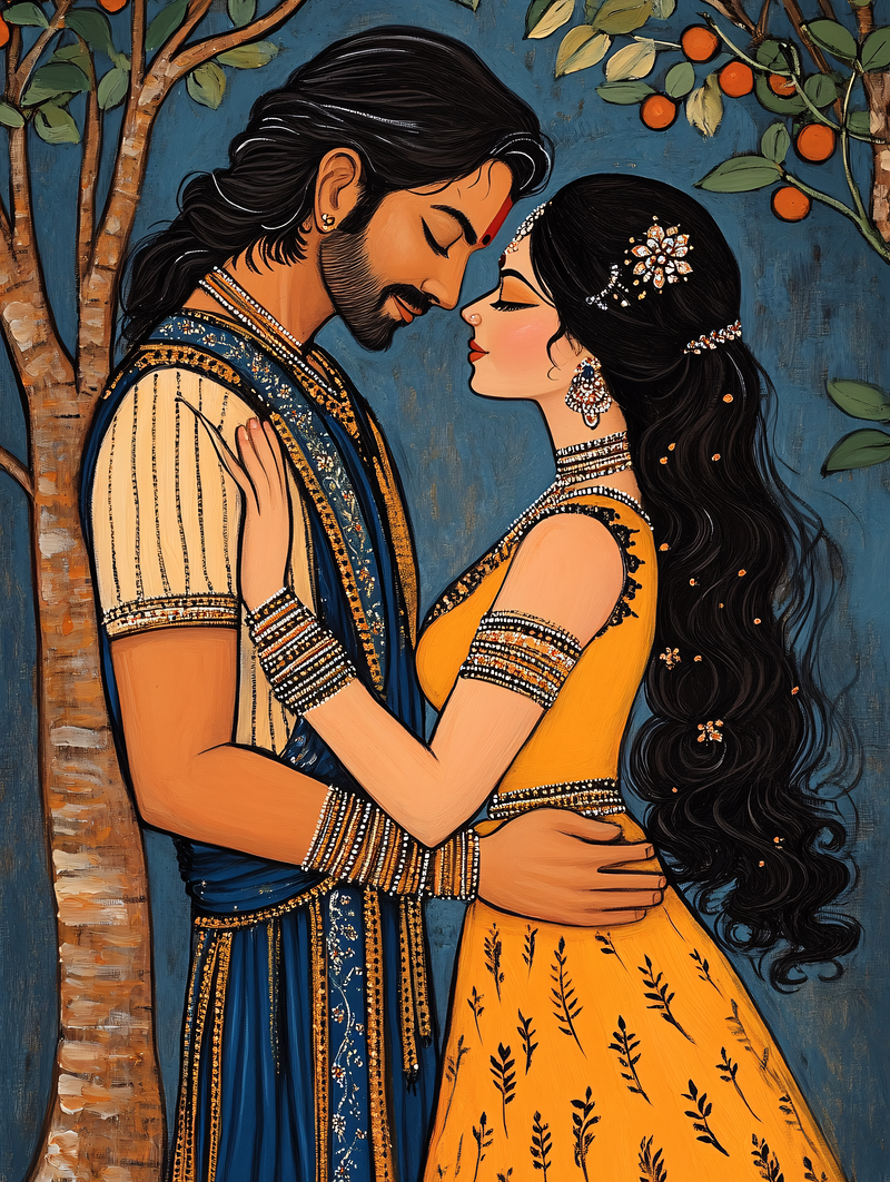 Romantic Embrace Of A Couple