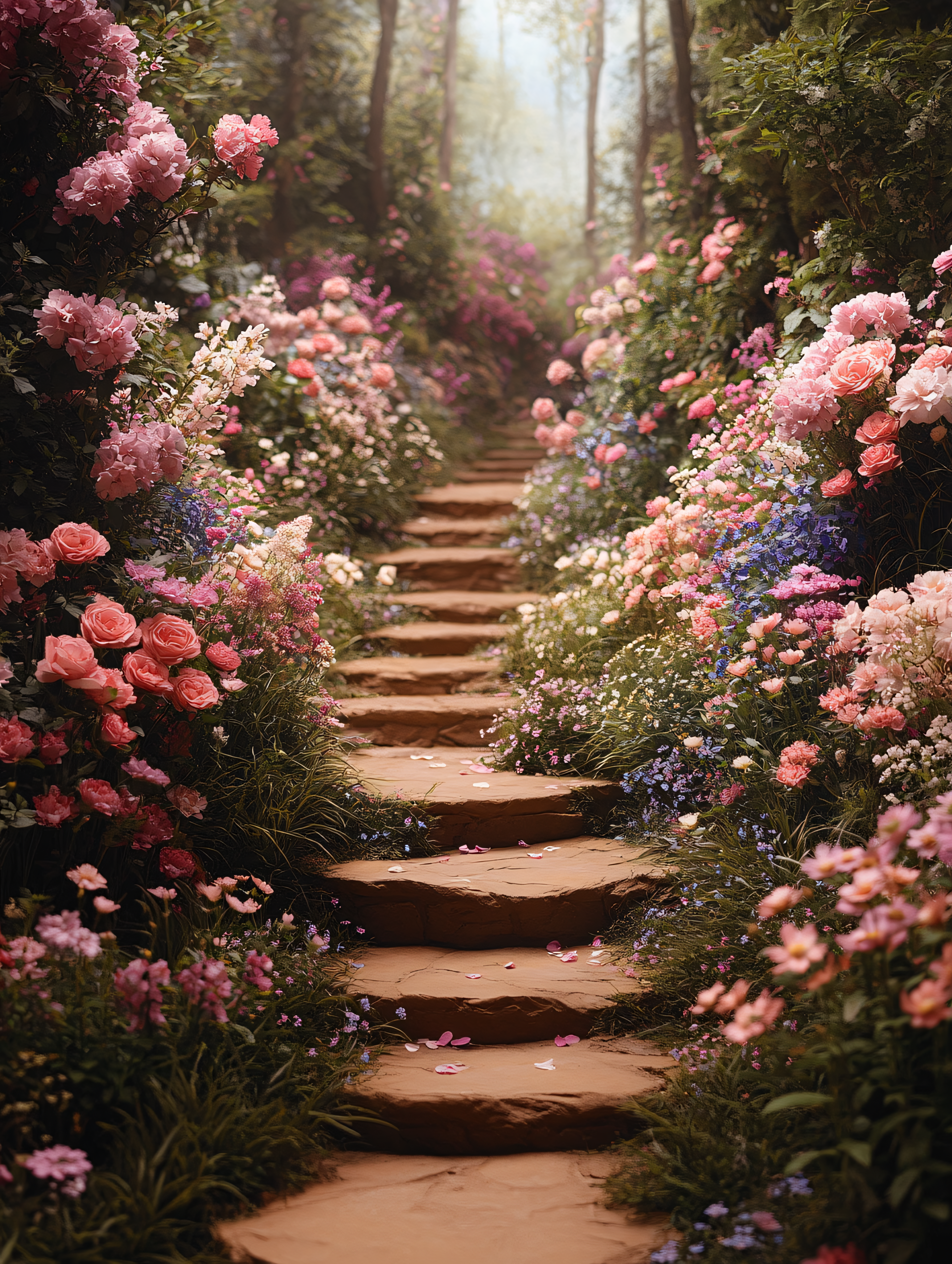 Romantic Flower Path