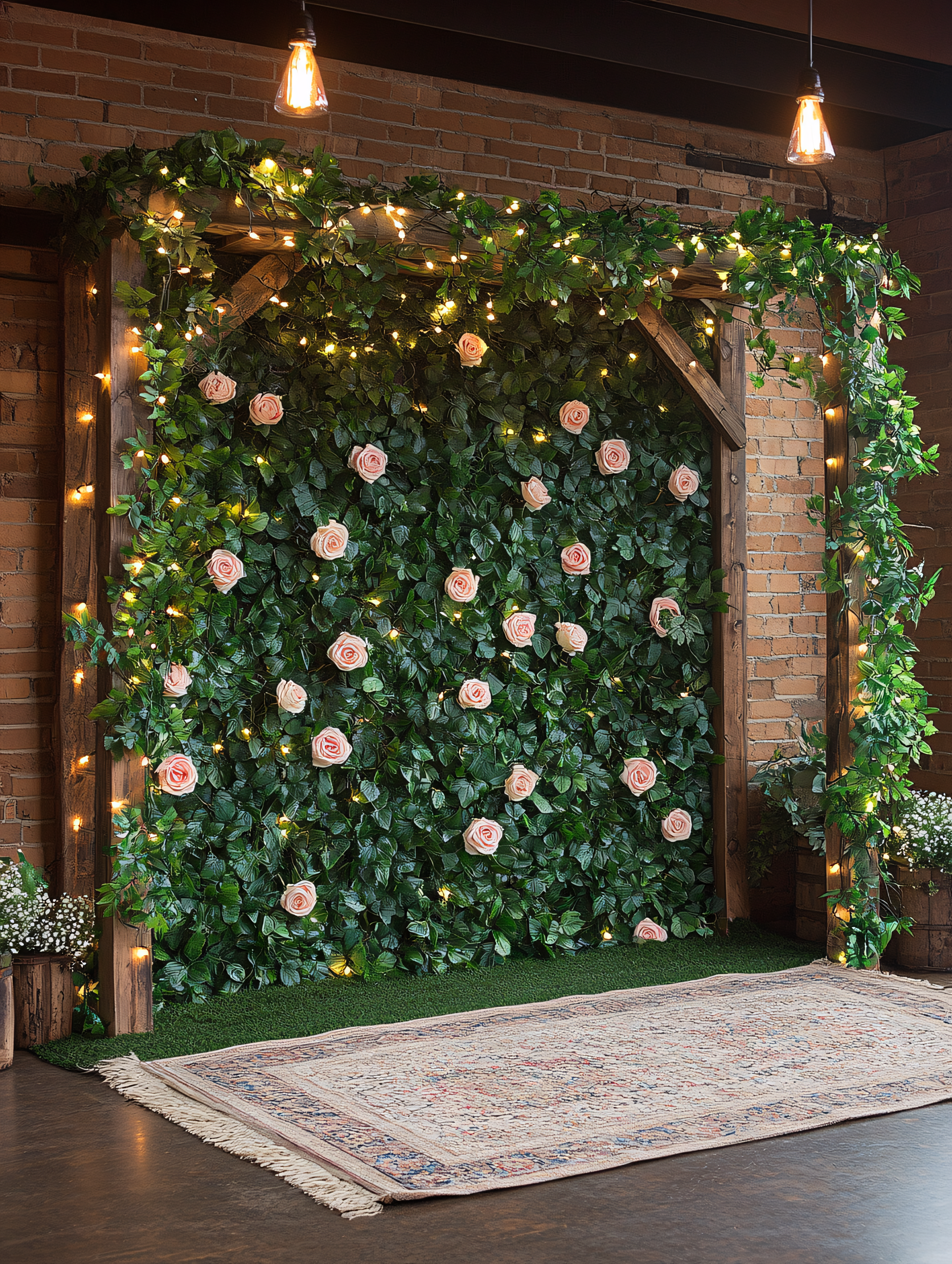 Rose And Greenery Wedding Archway