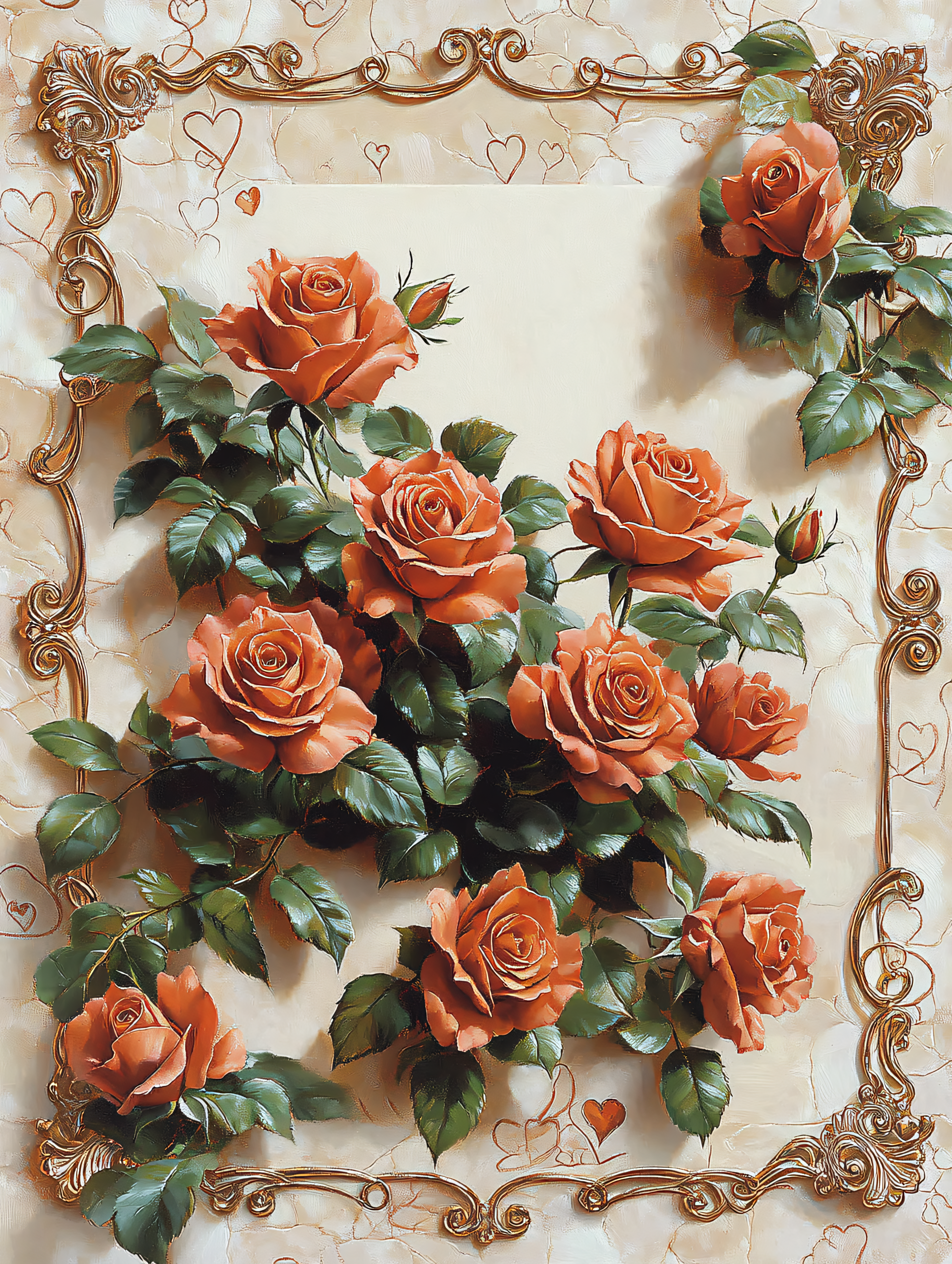 Roses and Scrollwork
