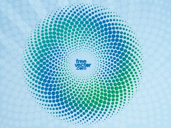 Round Halftone Free Vector