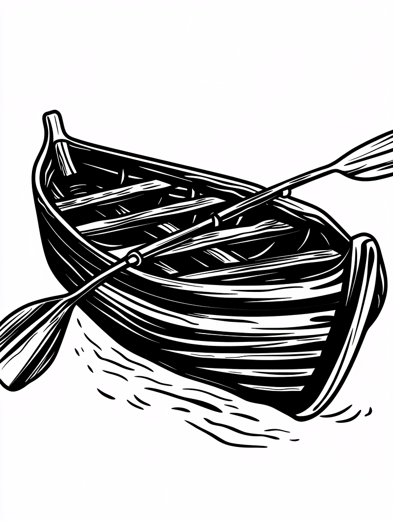Rowing Boat Illustration