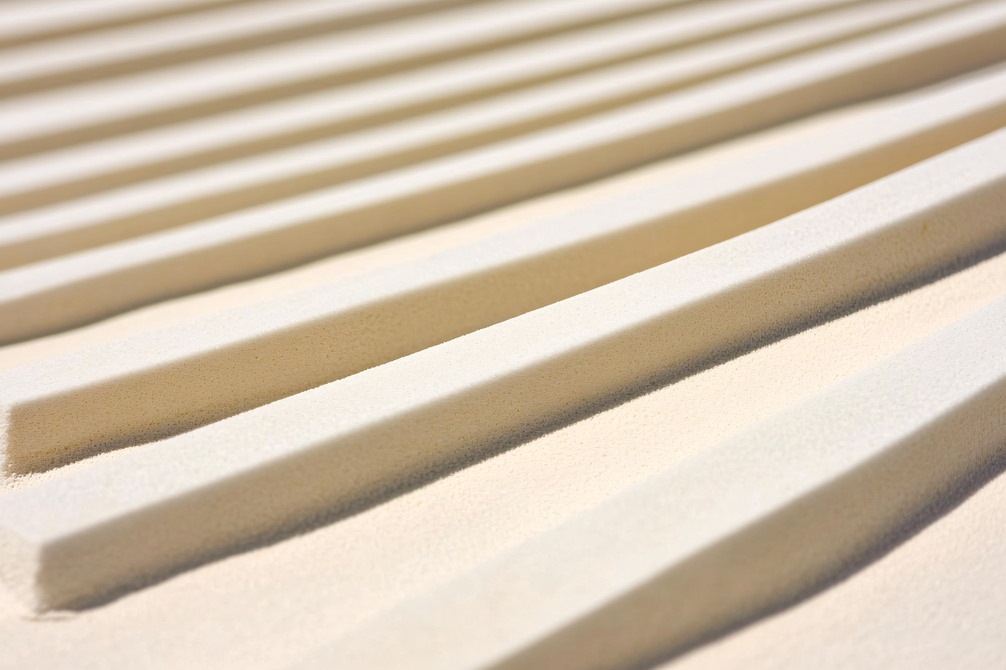 Rows Of Beige Foam Strips
