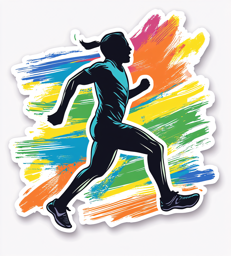 Running Female Athlete Silhouette