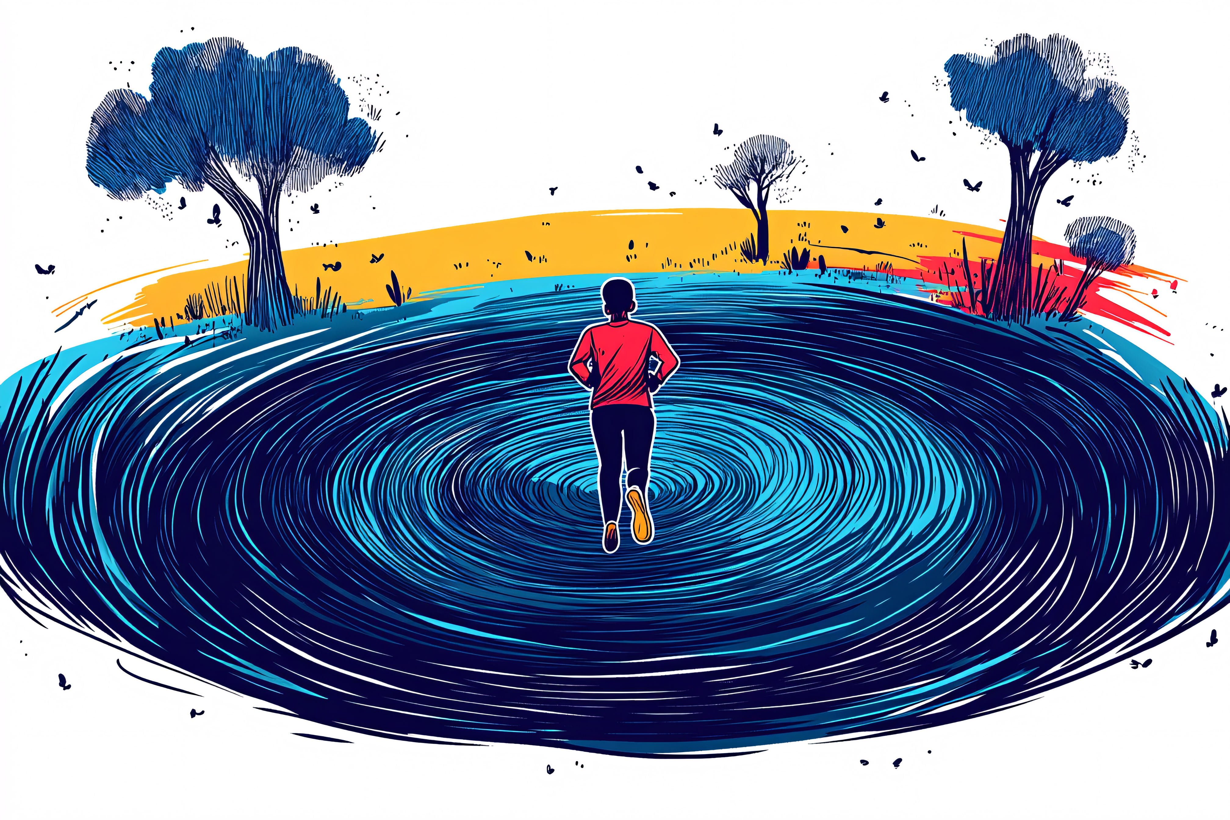 Running Towards the Vortex