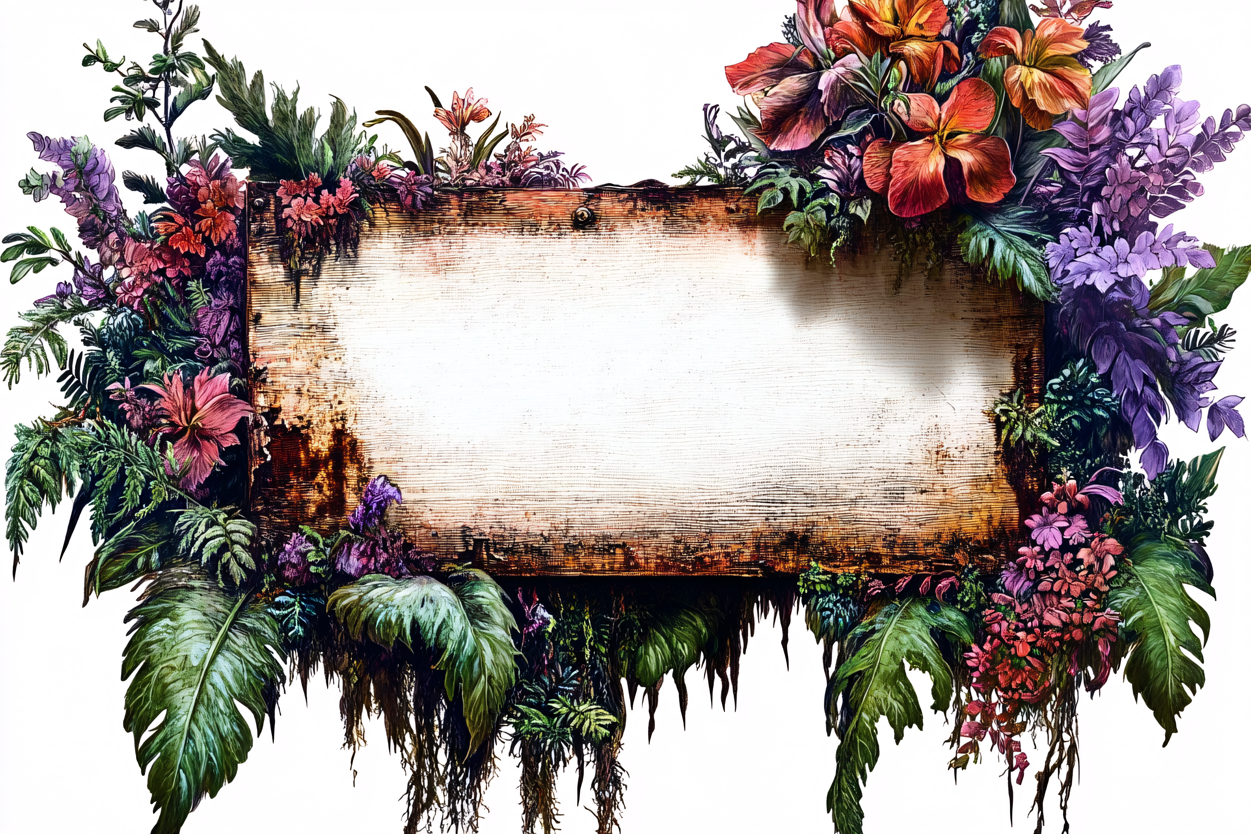 Rustic Floral Sign