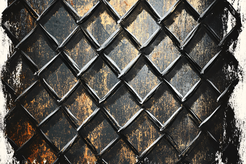 Rustic Metal Grid Texture