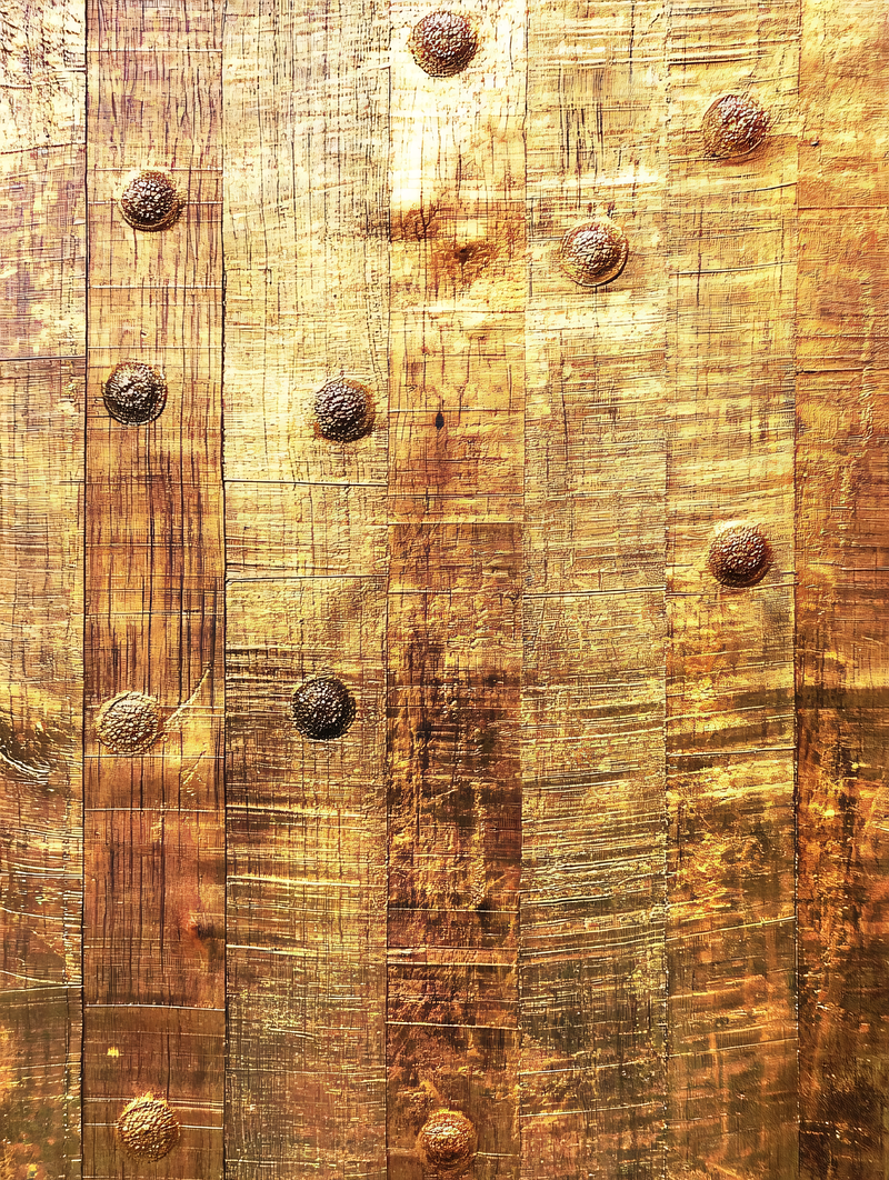 Rustic Wooden Planks With Rivets