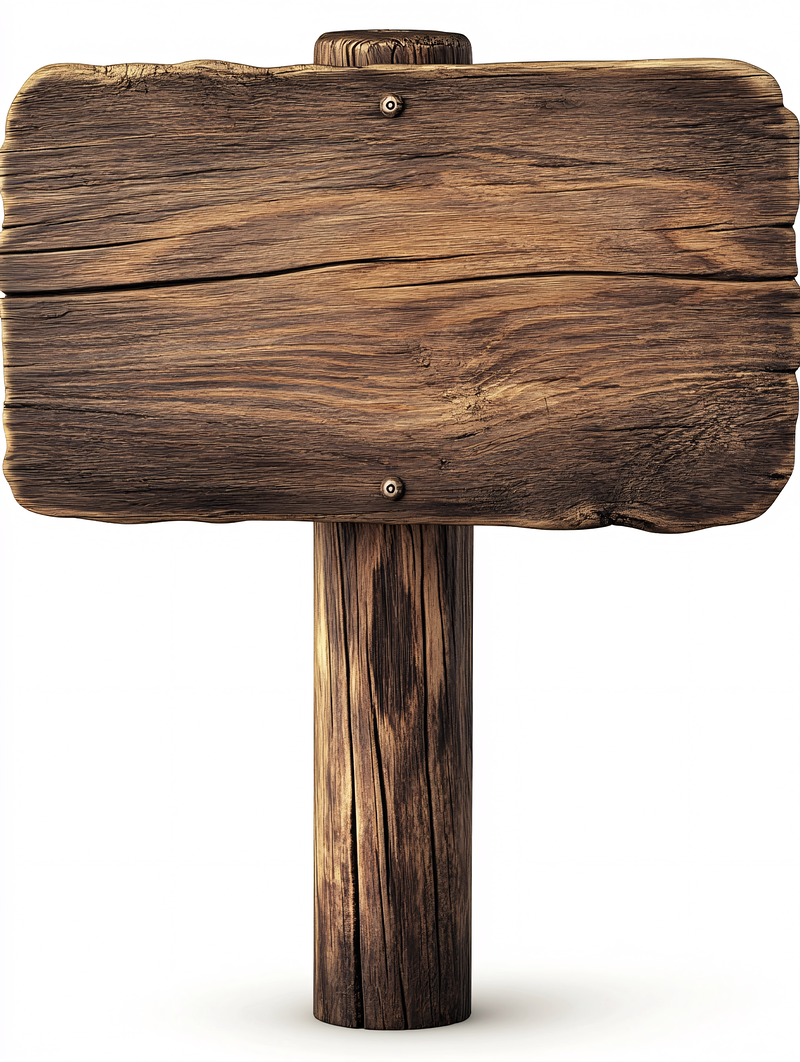 Rustic Wooden Sign Post