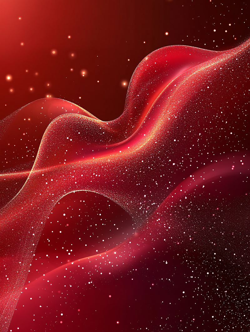 Scarlet Silk Waves