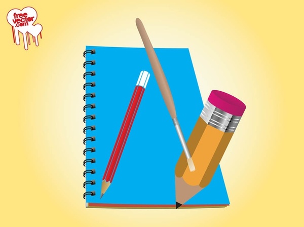 School Supplies Illustration Free Vector
