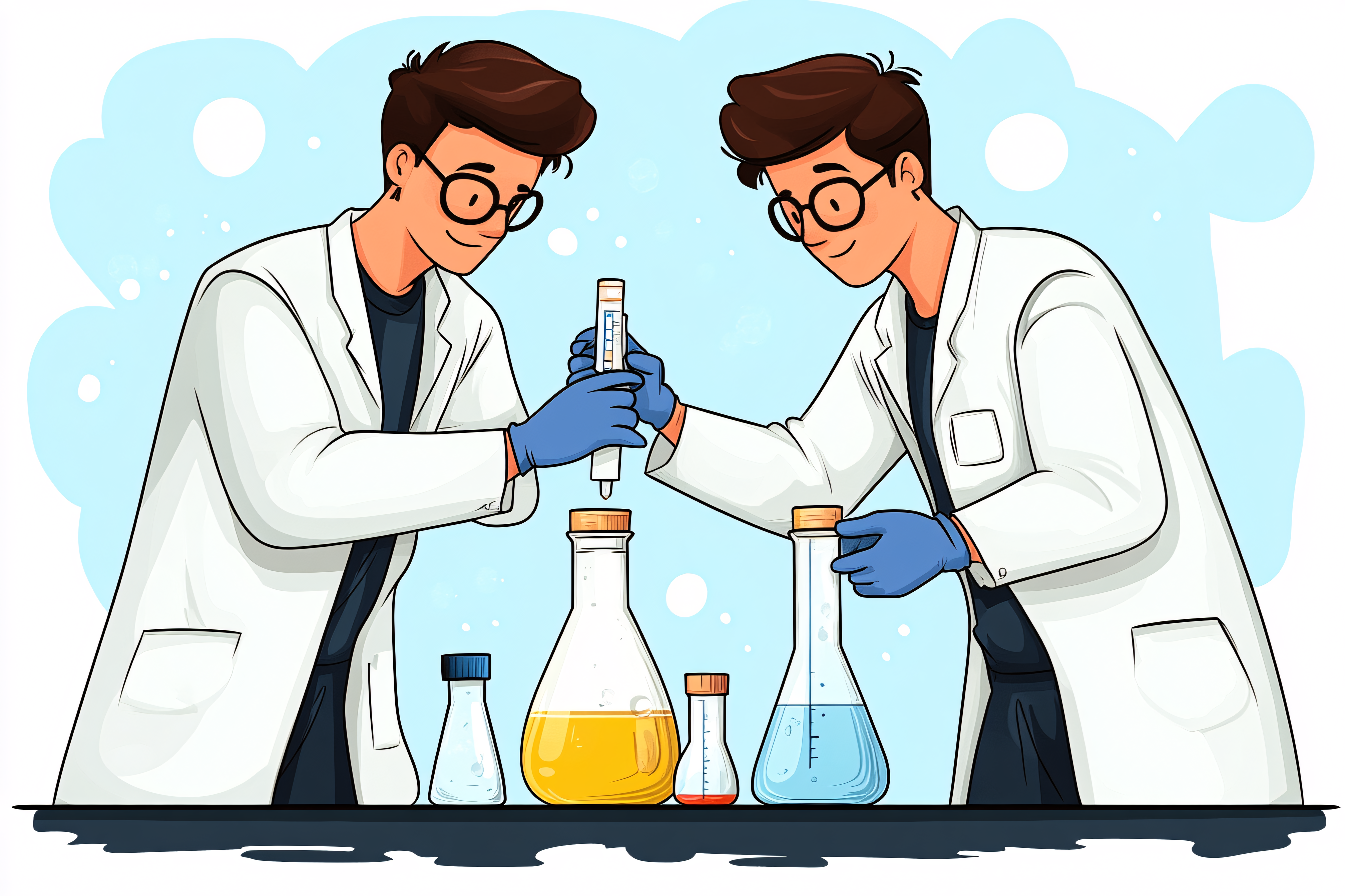 Scientists Conducting Experiment