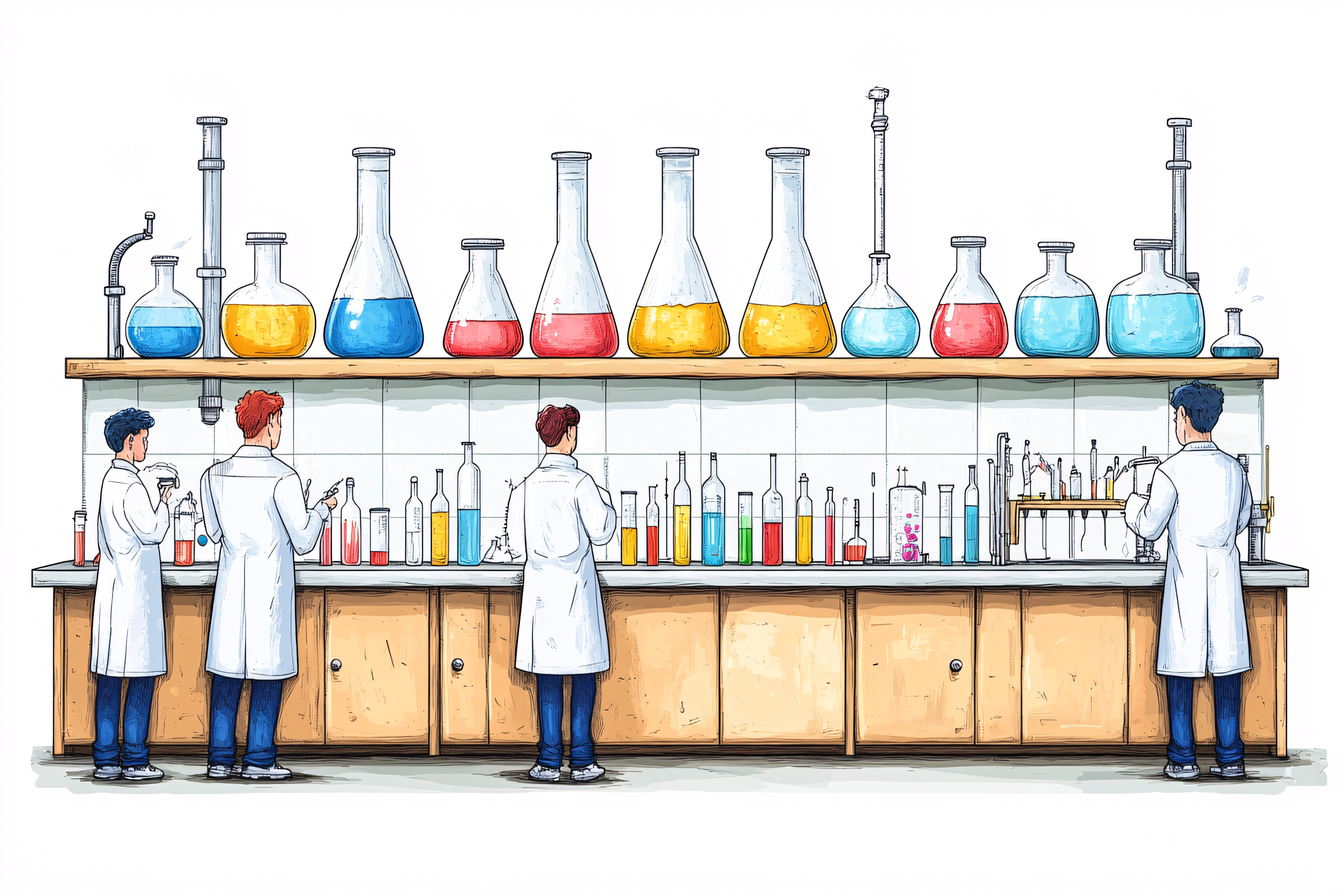 Scientists Working In Laboratory
