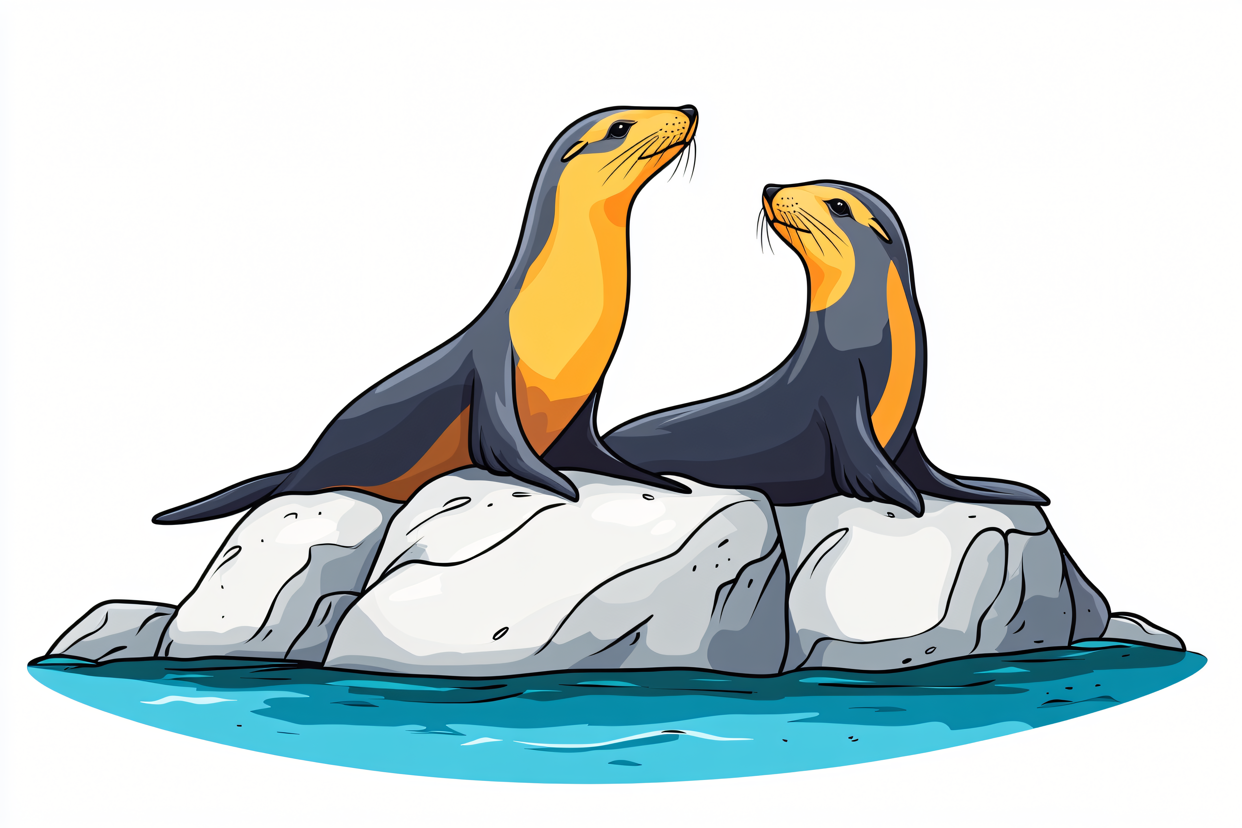 Seals On Rocks