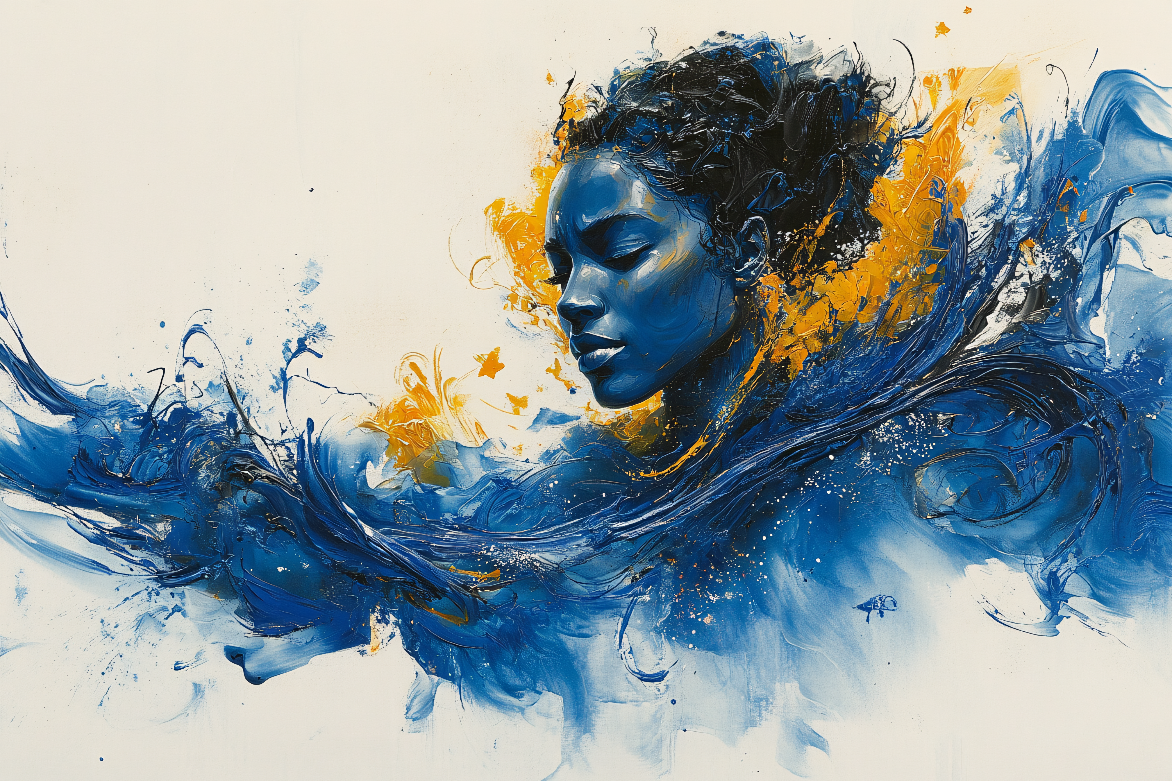 Serene Azure Portrait