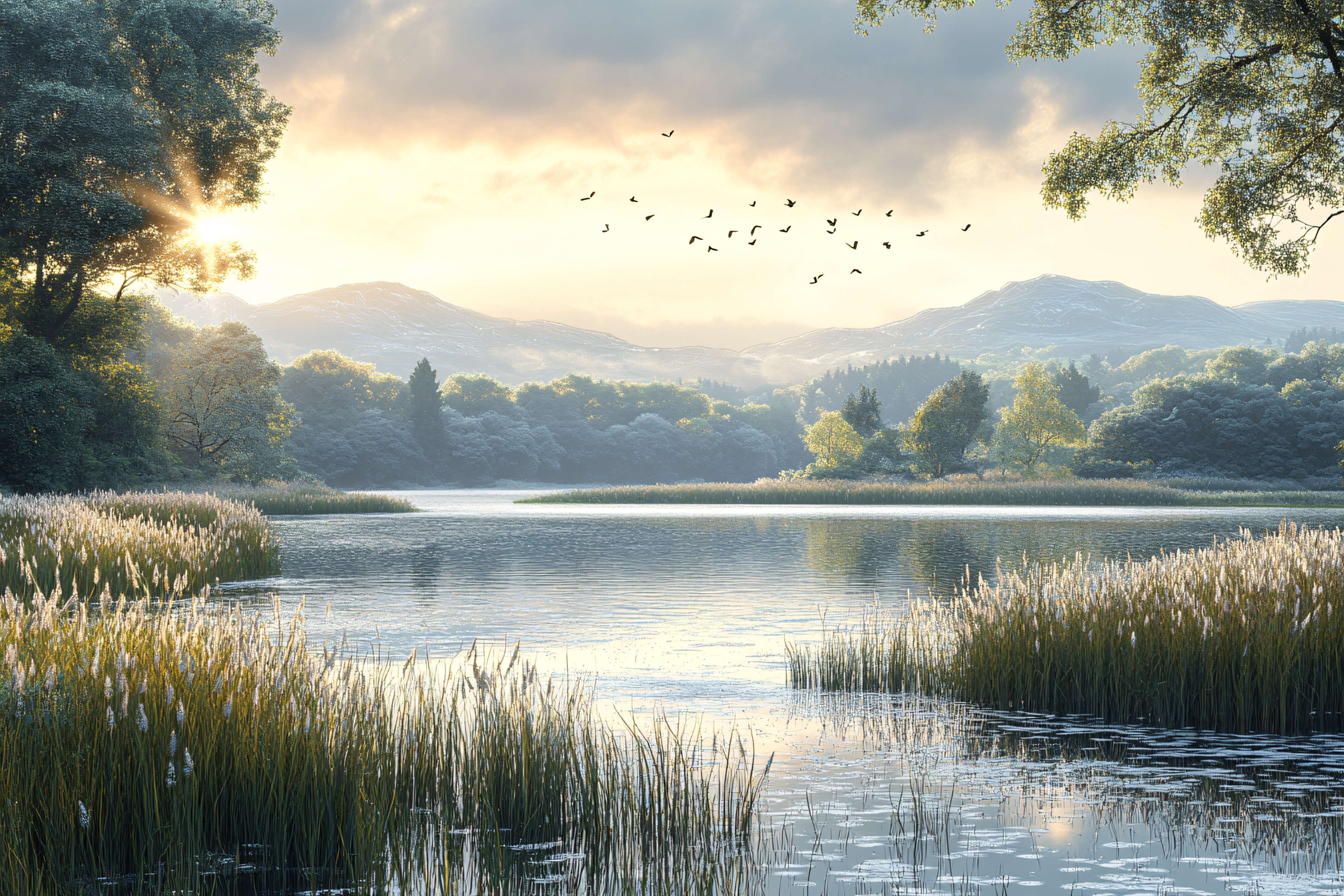 Serene Lake at Dawn