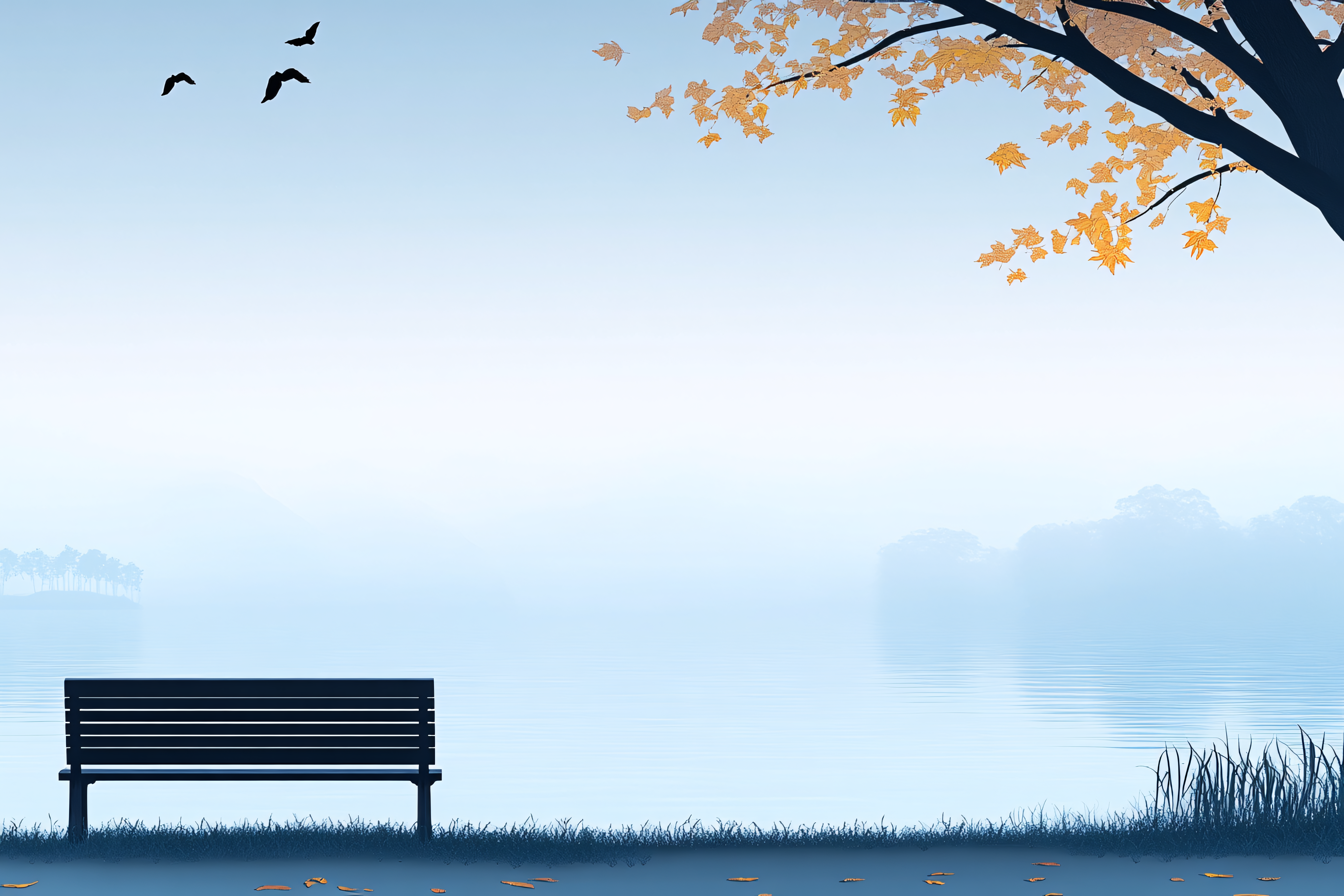 Serene Lakeside Bench