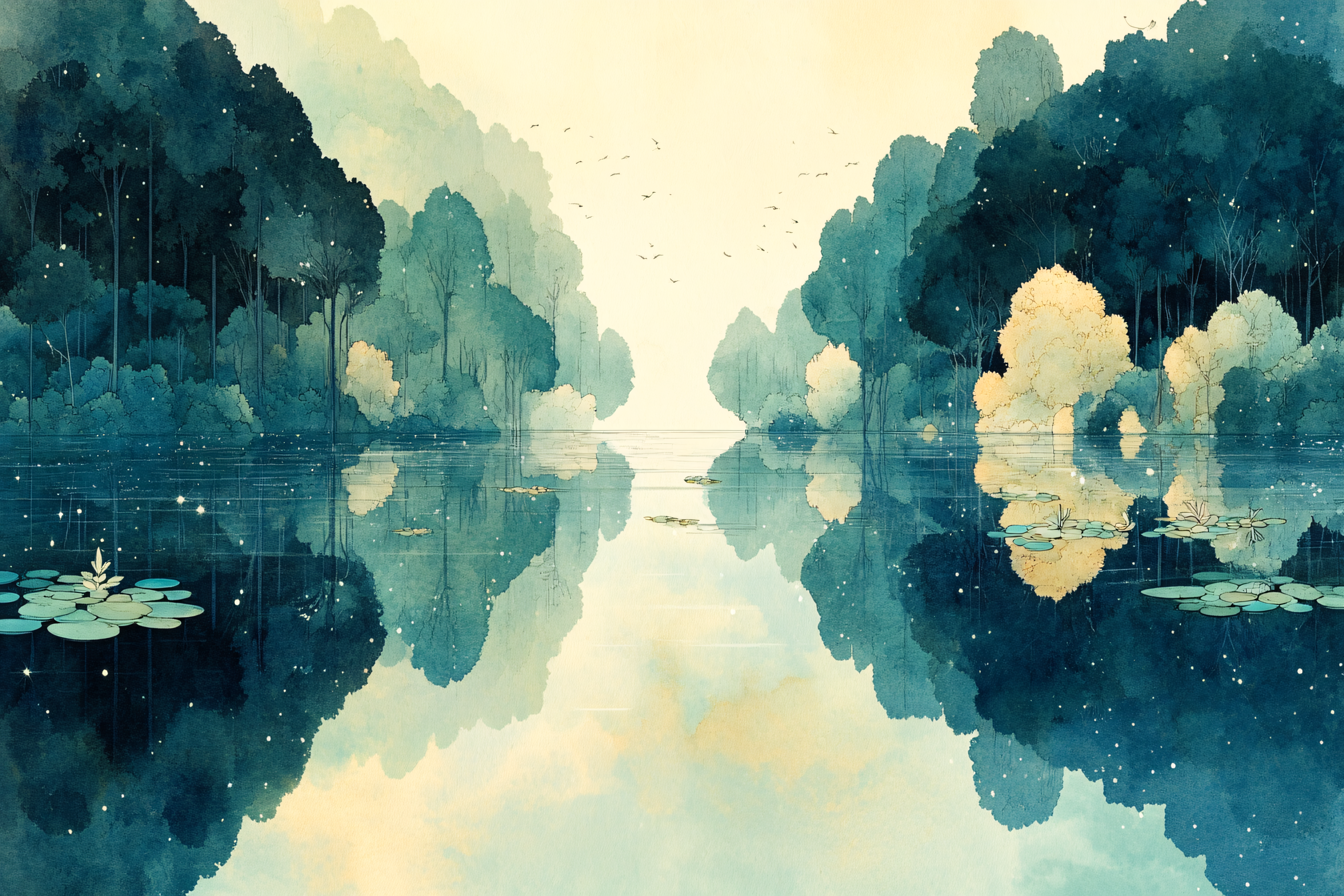 Serene Lakeside Scene