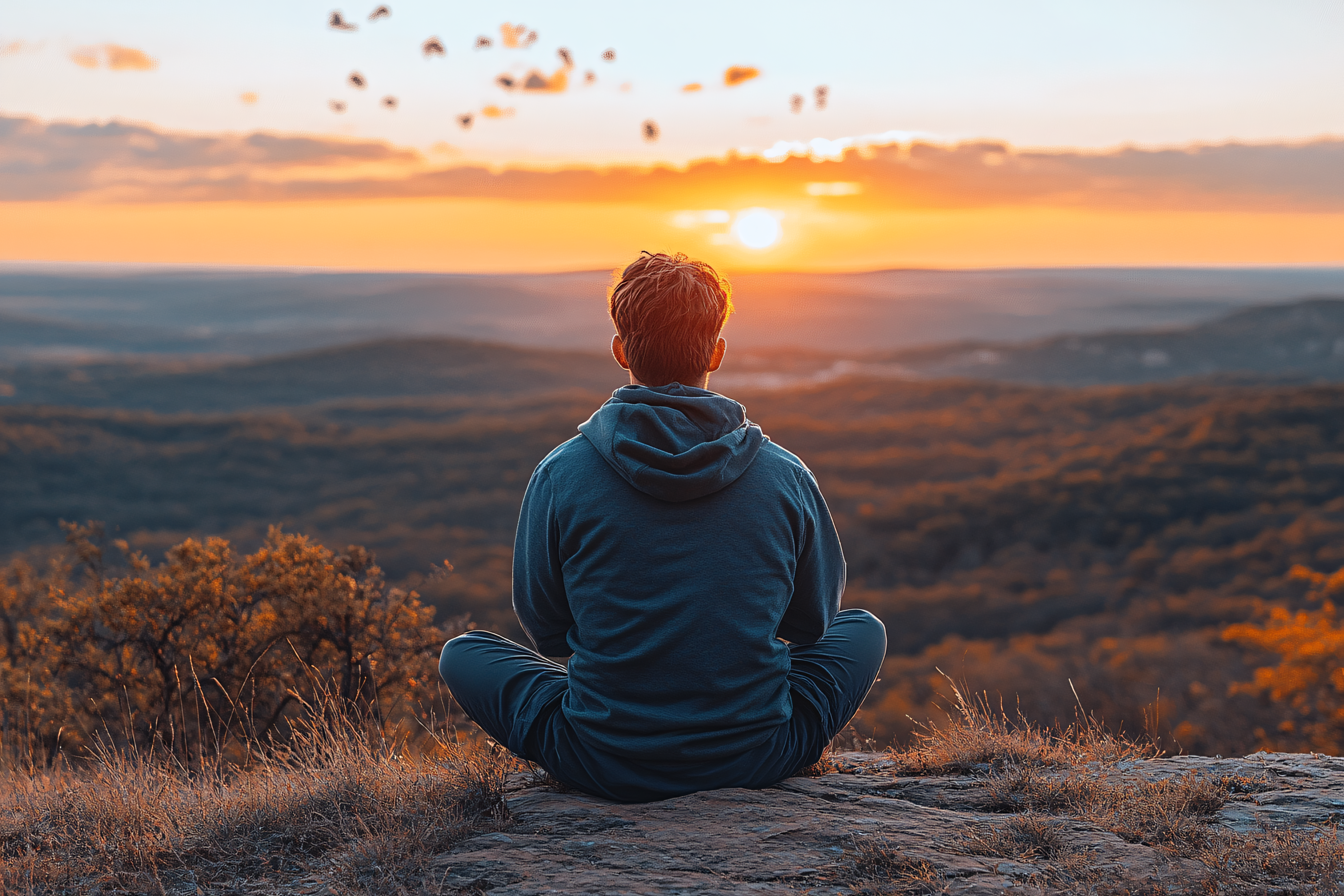 Serene Meditation at Sunset