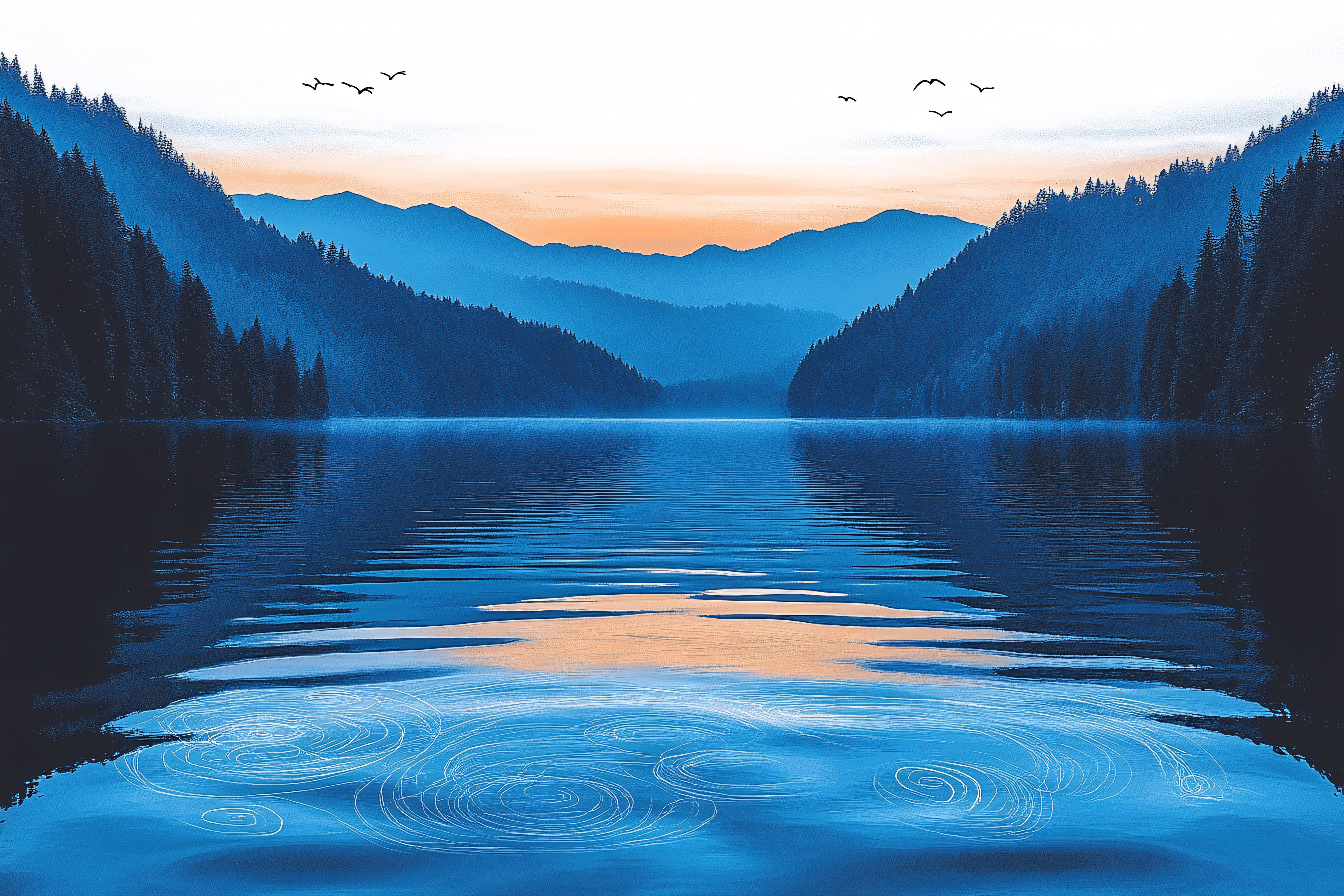 Serene Mountain Lake Reflection