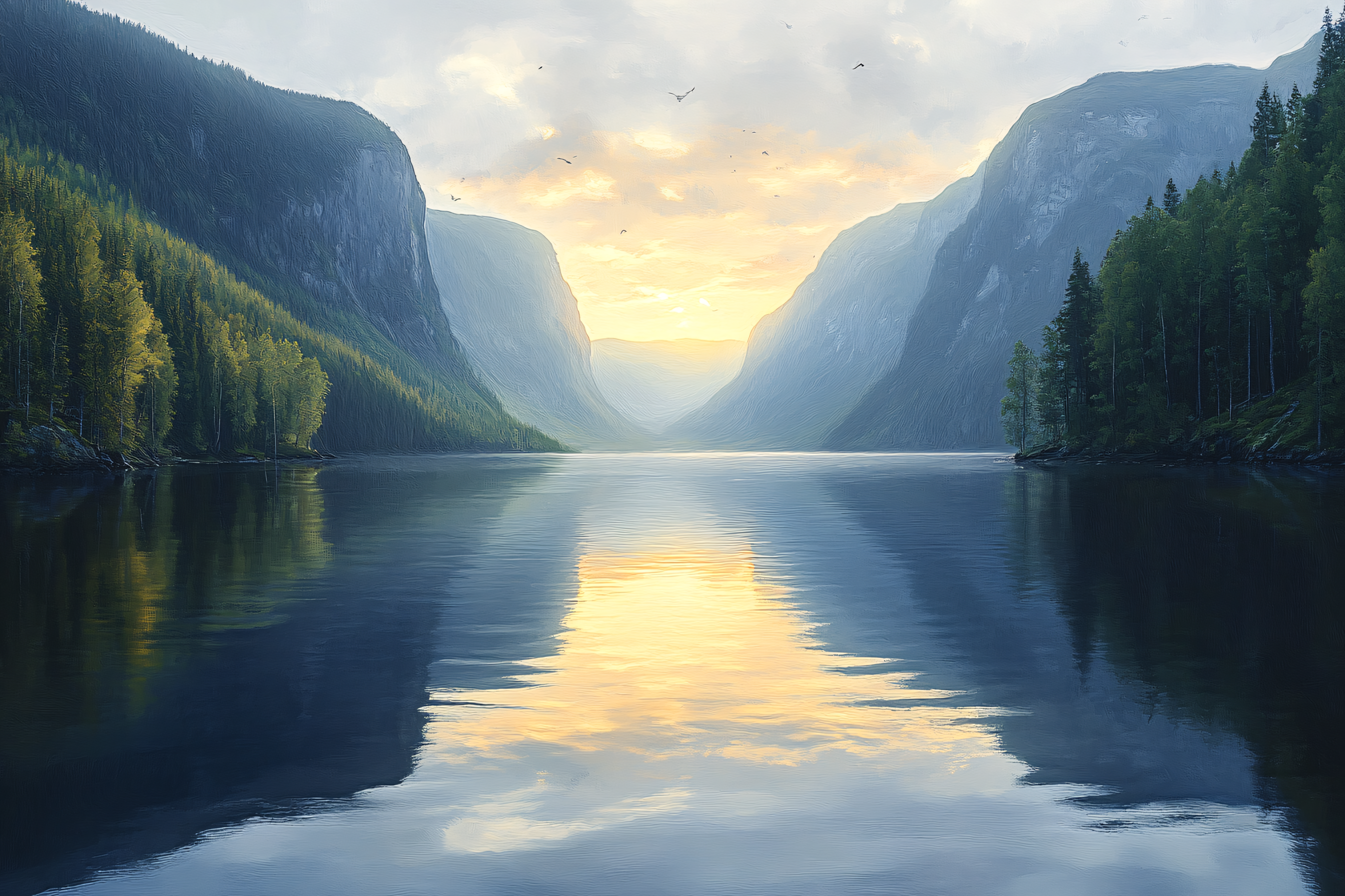 Serene Mountain Lake Reflection