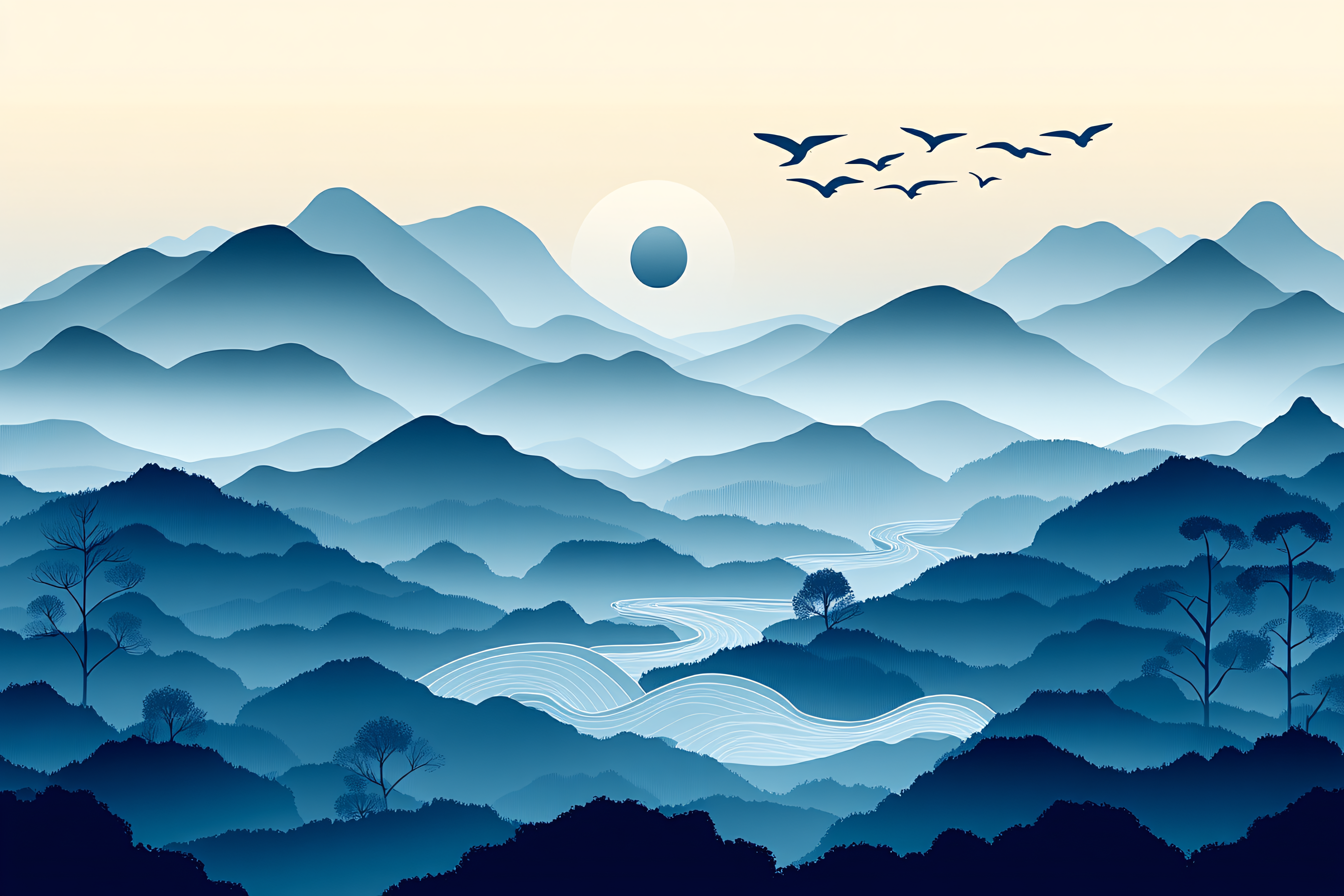 Serene Mountain Vista
